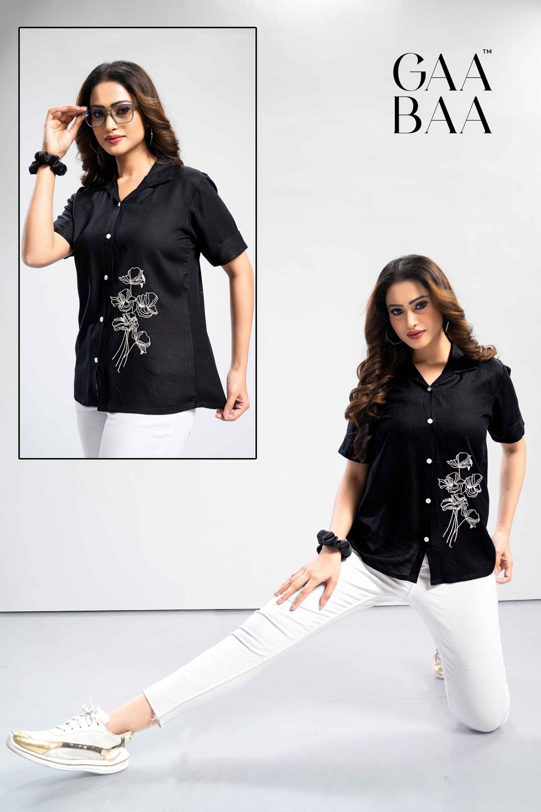 D.No-911 Gaabaa Rayon Slub Women Shirts Wholesale Price