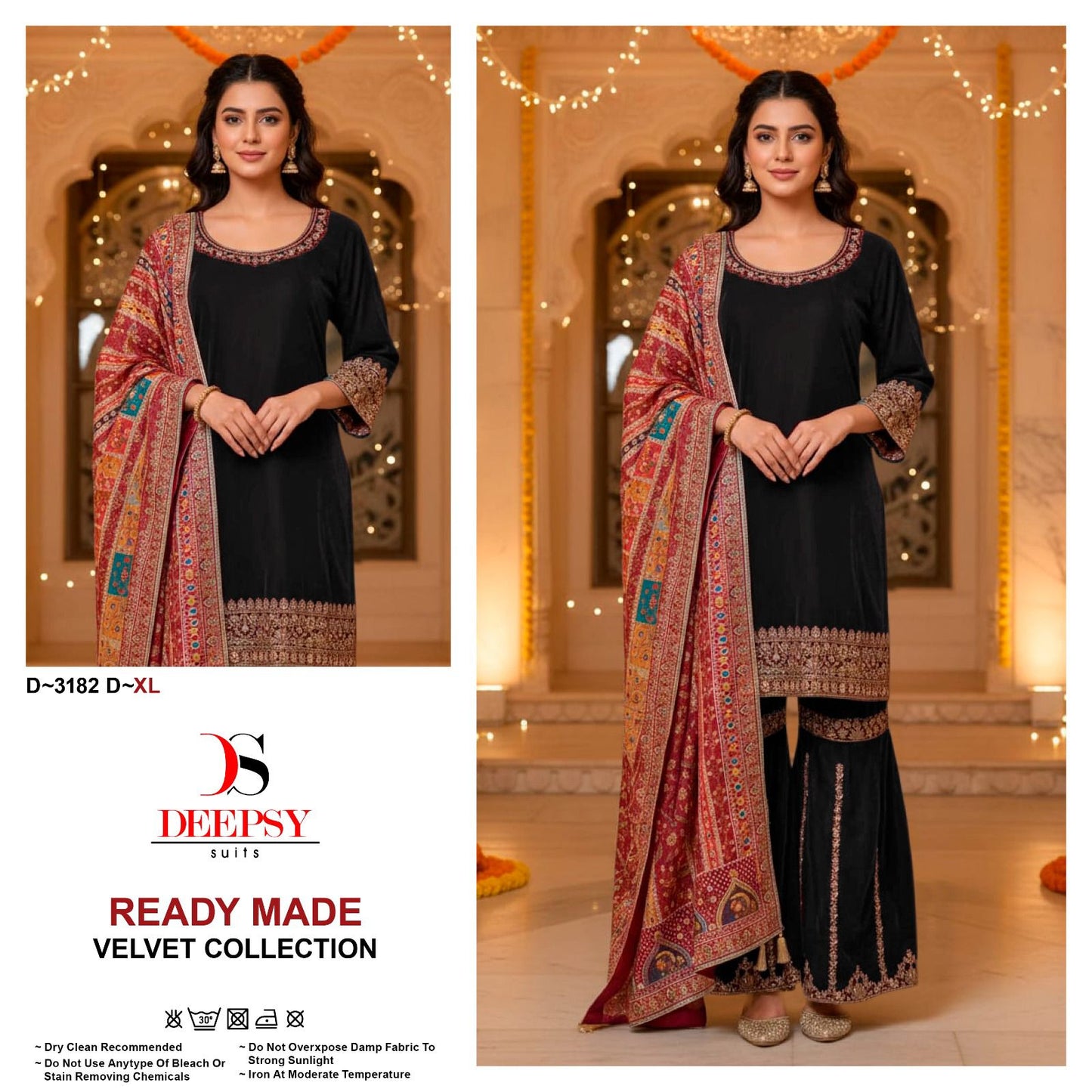 D 3182 Deepsy Readymade Velvet Suits Wholesaler Ahmedabad
