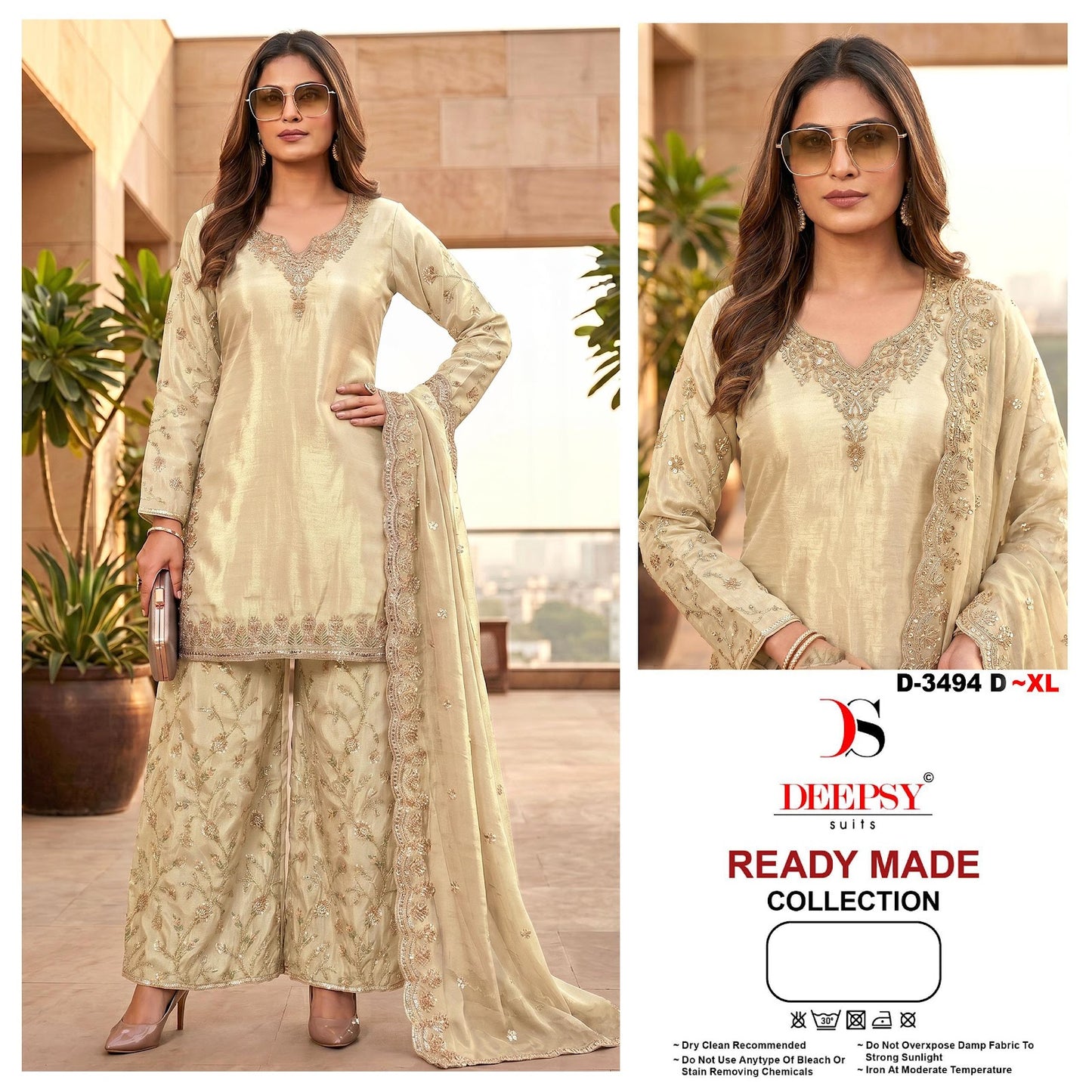 D 3494 Deepsy Tissue Silk Pakistani Readymade Suits Manufacturer