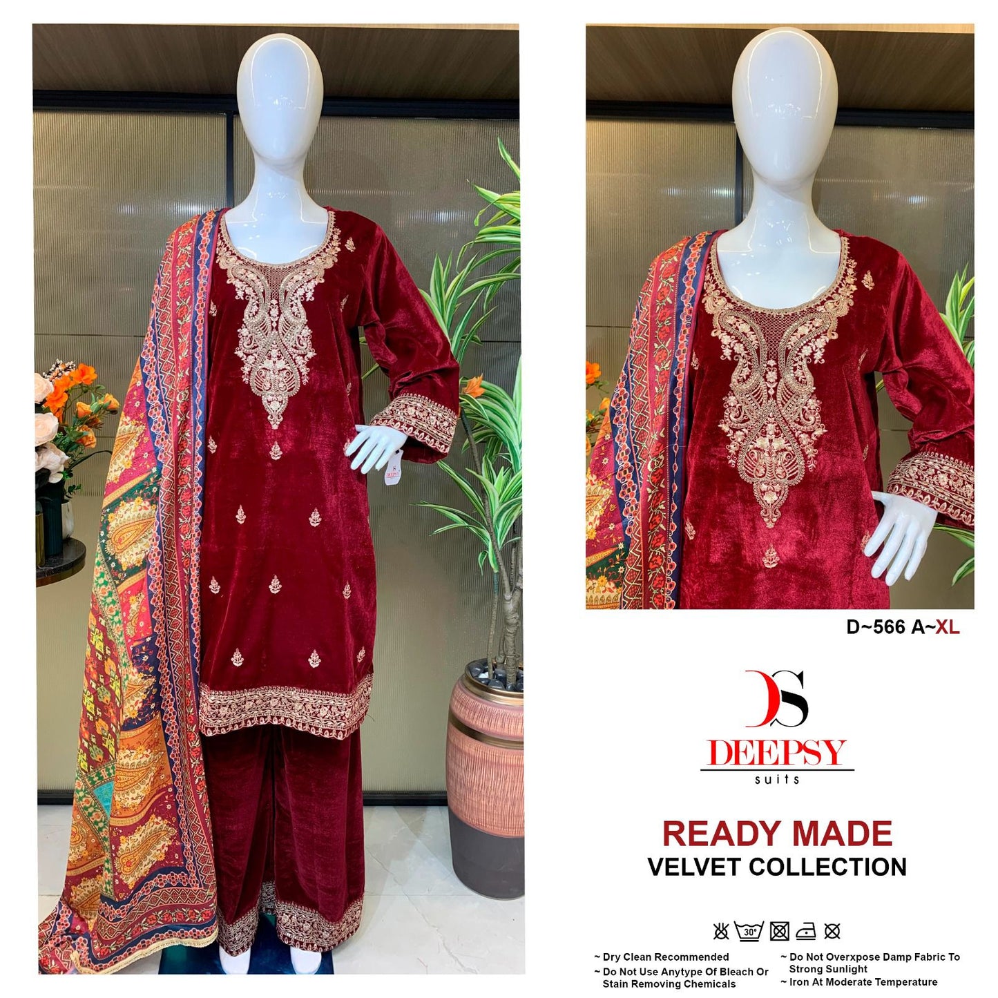 D 566 Deepsy Readymade Velvet Suits Manufacturer Ahmedabad