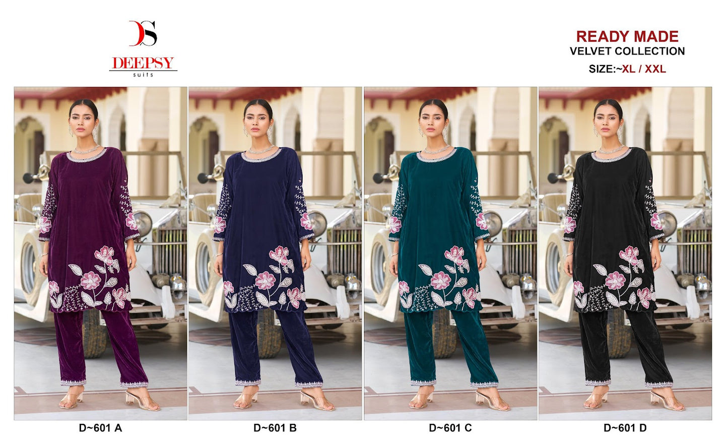 D 601 Velvet Deepsy Co Ord Set Exporter Gujarat