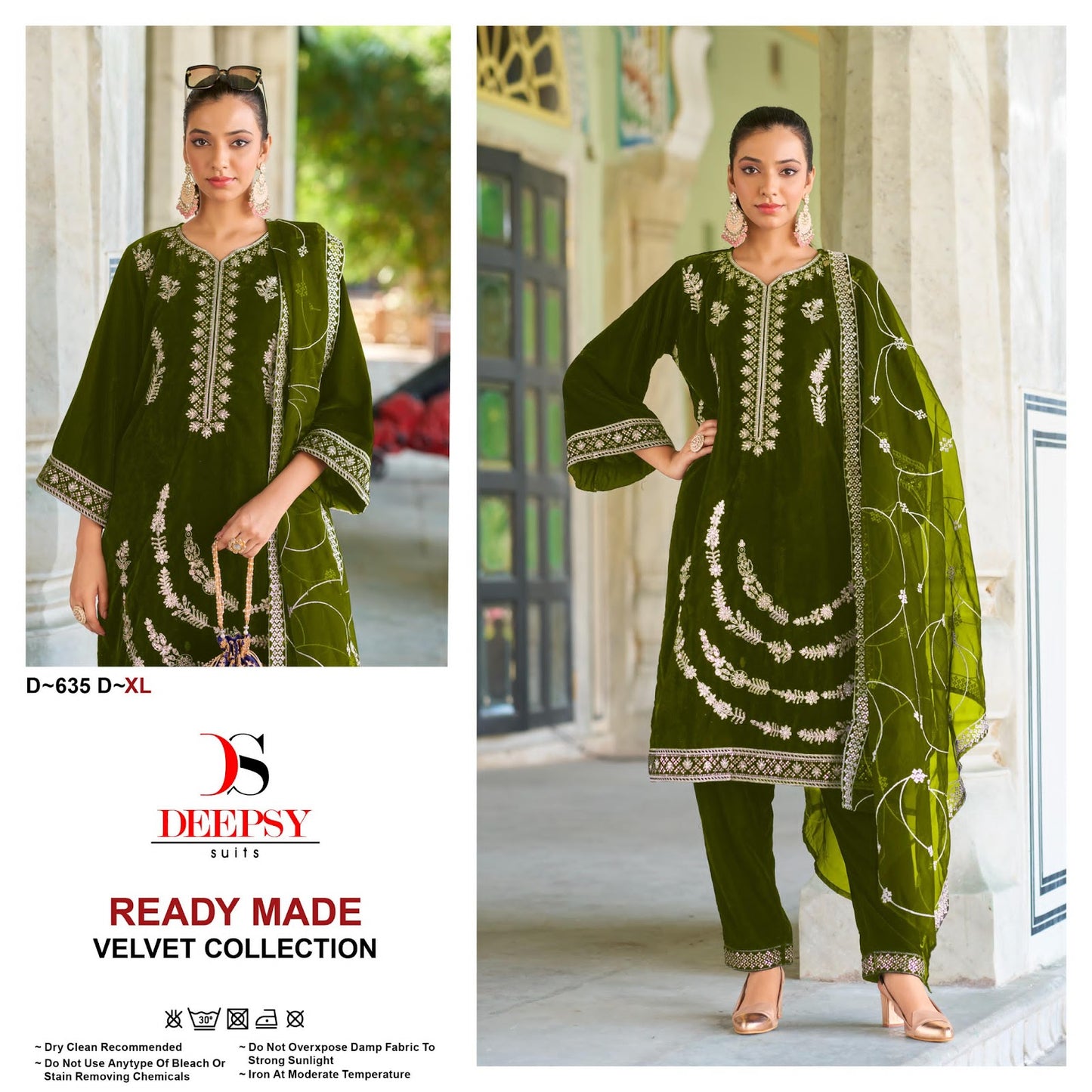 D 635 Abcd Deepsy Readymade Velvet Suits Wholesaler Gujarat