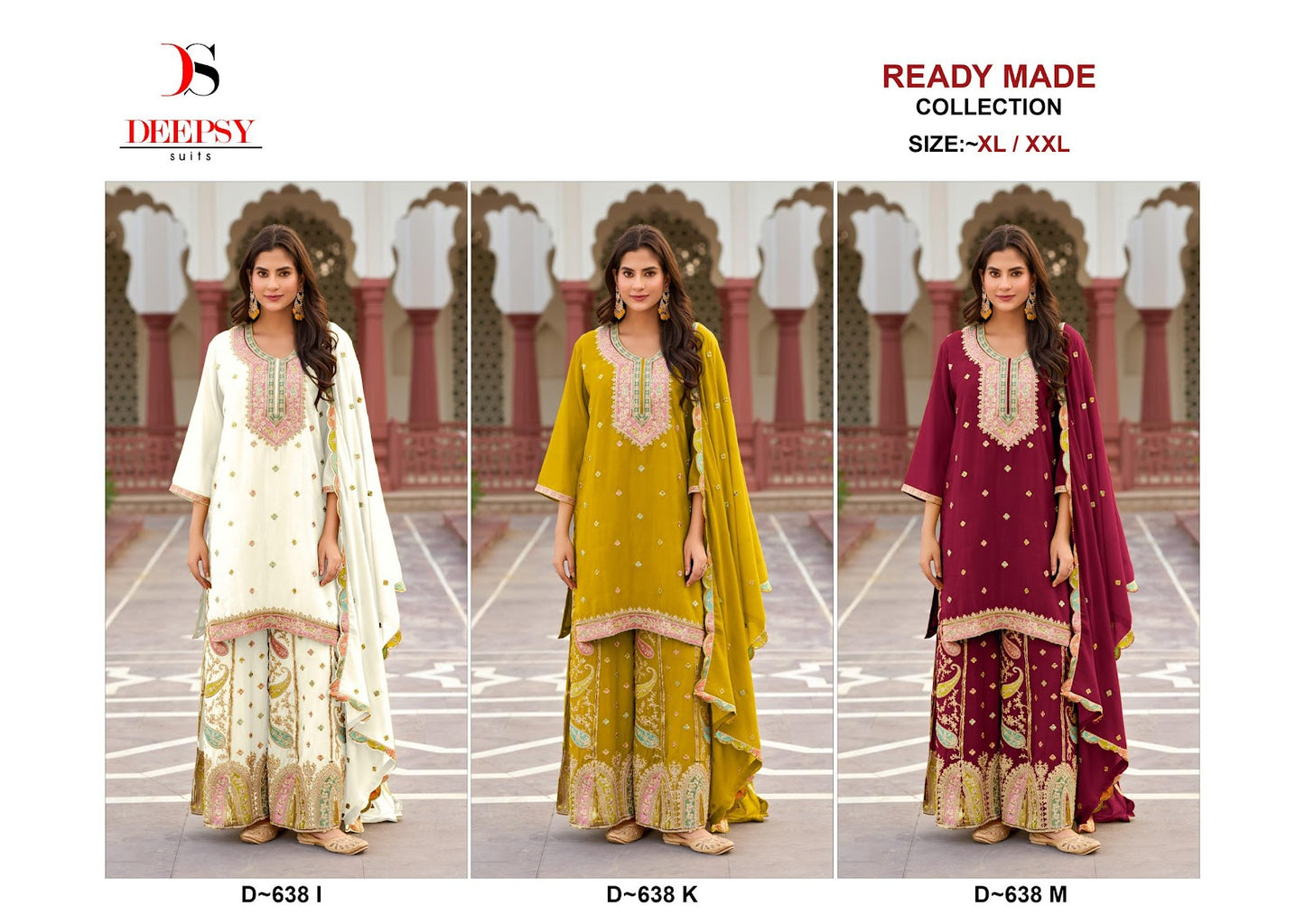 D 638 Ikm Deepsy Chinon Pakistani Readymade Suits Manufacturer Gujarat