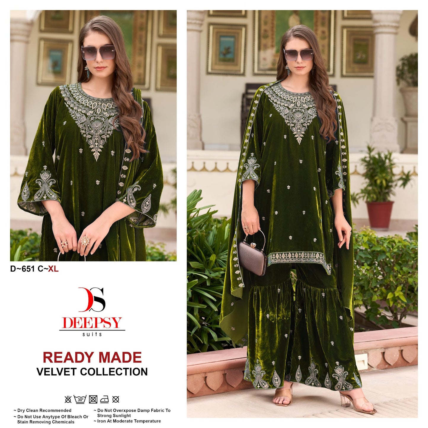 D 651 Abcd Deepsy Readymade Velvet Suits Supplier