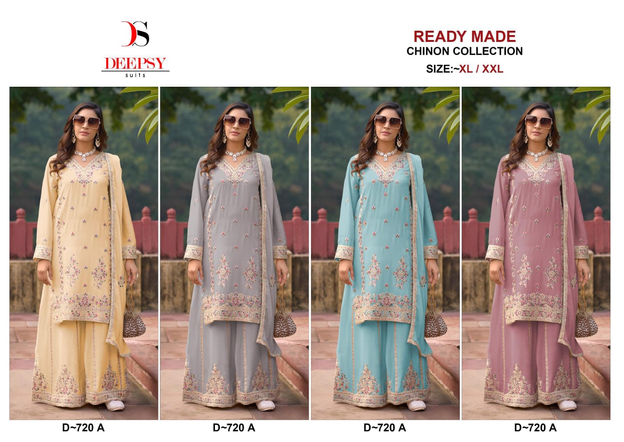 D 720 Deepsy Chinon Pakistani Readymade Suits Wholesaler Gujarat