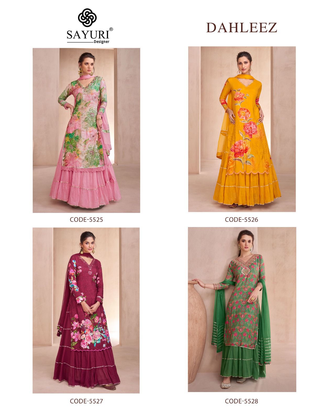 Dahleez Sayuri Pure Muslin Readymade Skirt Style Suits Wholesale