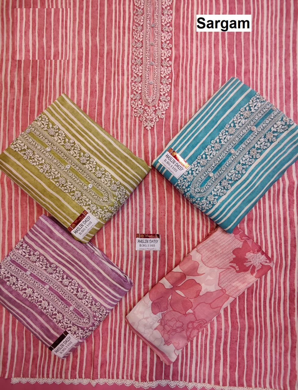 Daisy 1006 Sargam Prints Muslin Salwar Suits Wholesale Price