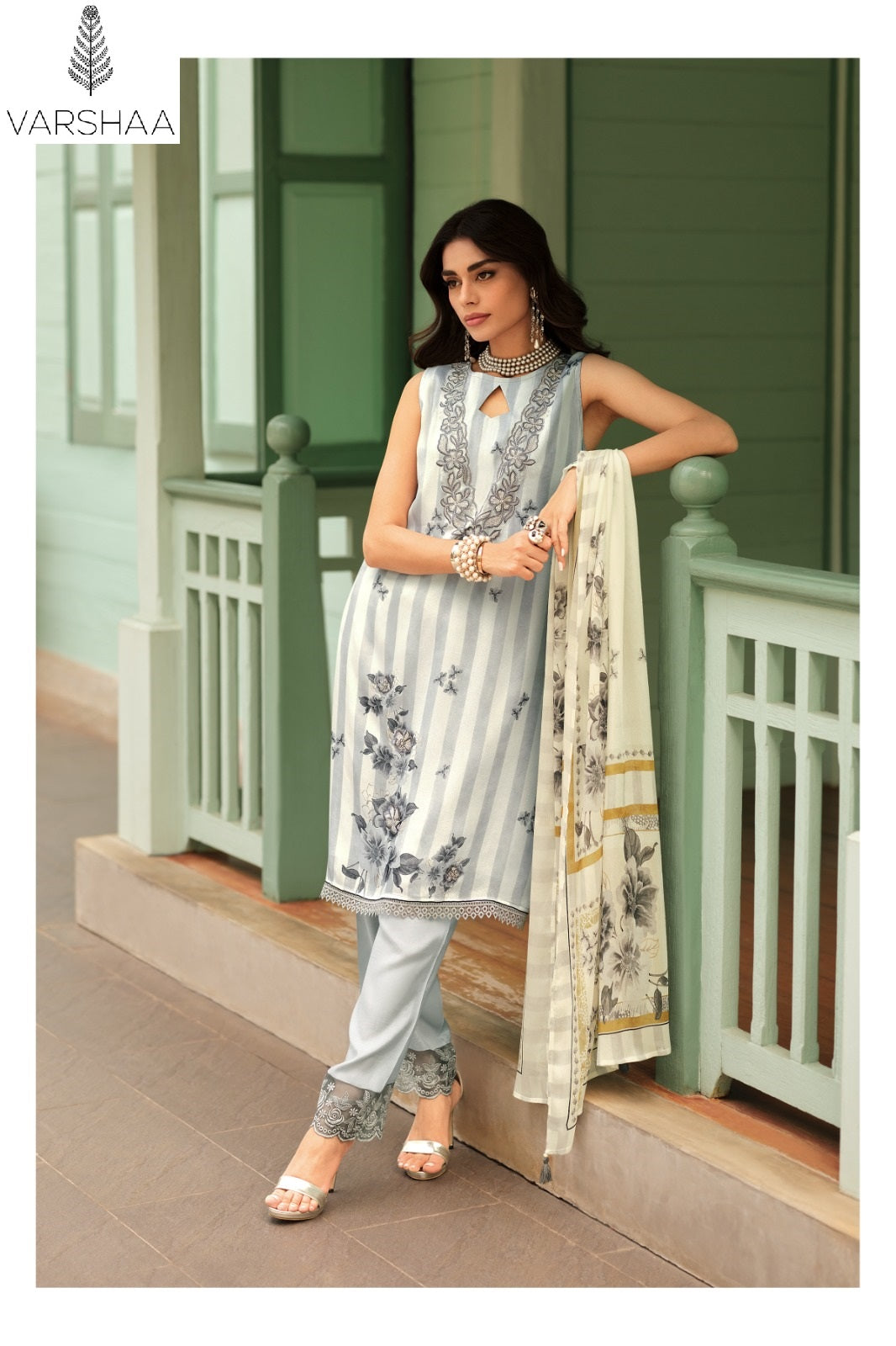 Dance Varshaa Viscose Chinon Pant Style Suits Supplier India