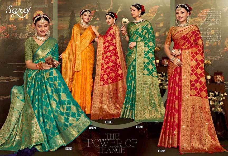Darpan Saroski Vol 6 Saroj Soft Organza Sarees Manufacturer Gujarat