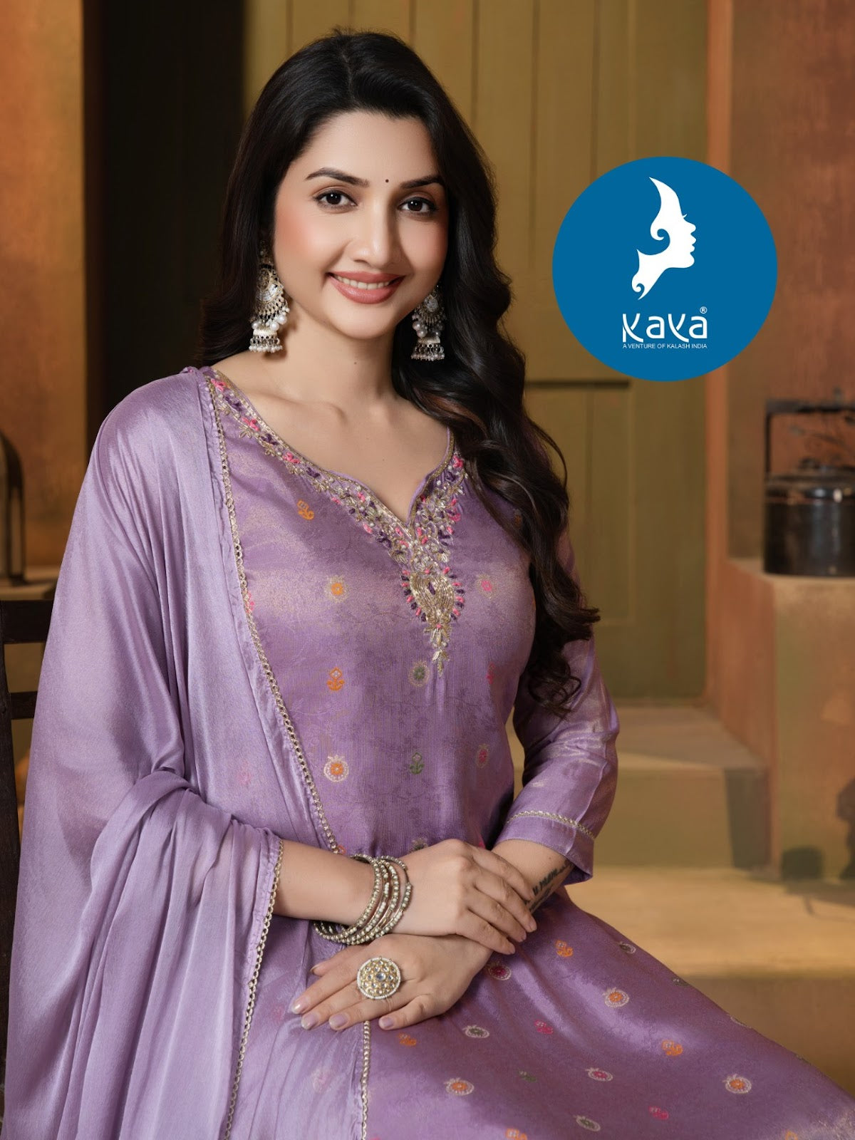 Darshi Kaya Shimmer Readymade Pant Style Suits Supplier
