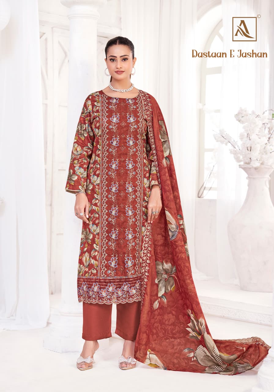 Dastaan E Jashan Alok Cambric Cotton Karachi Salwar Suits Wholesale Rate