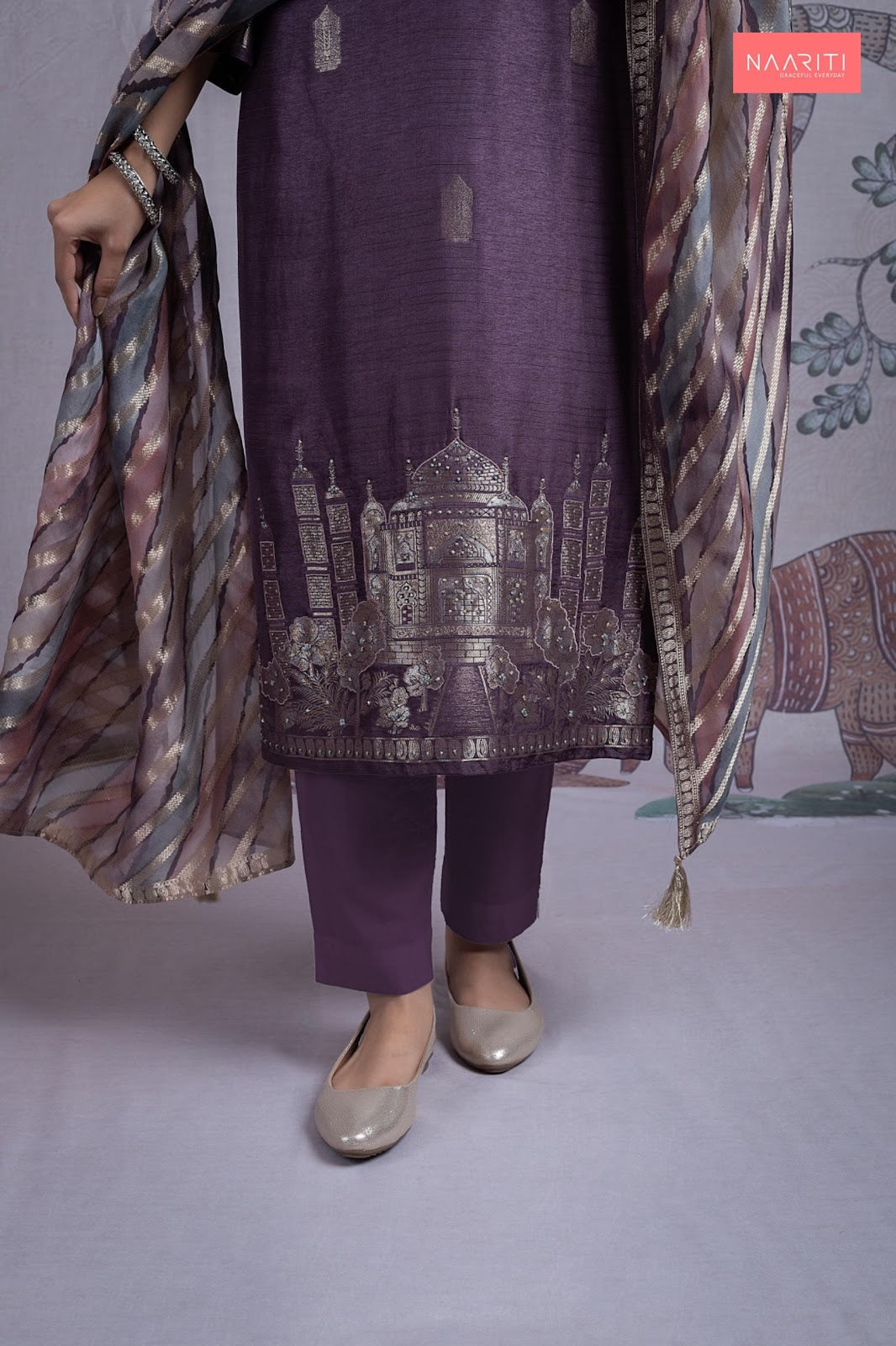 Davina Naariti Pure Silk Pant Style Suits Wholesaler