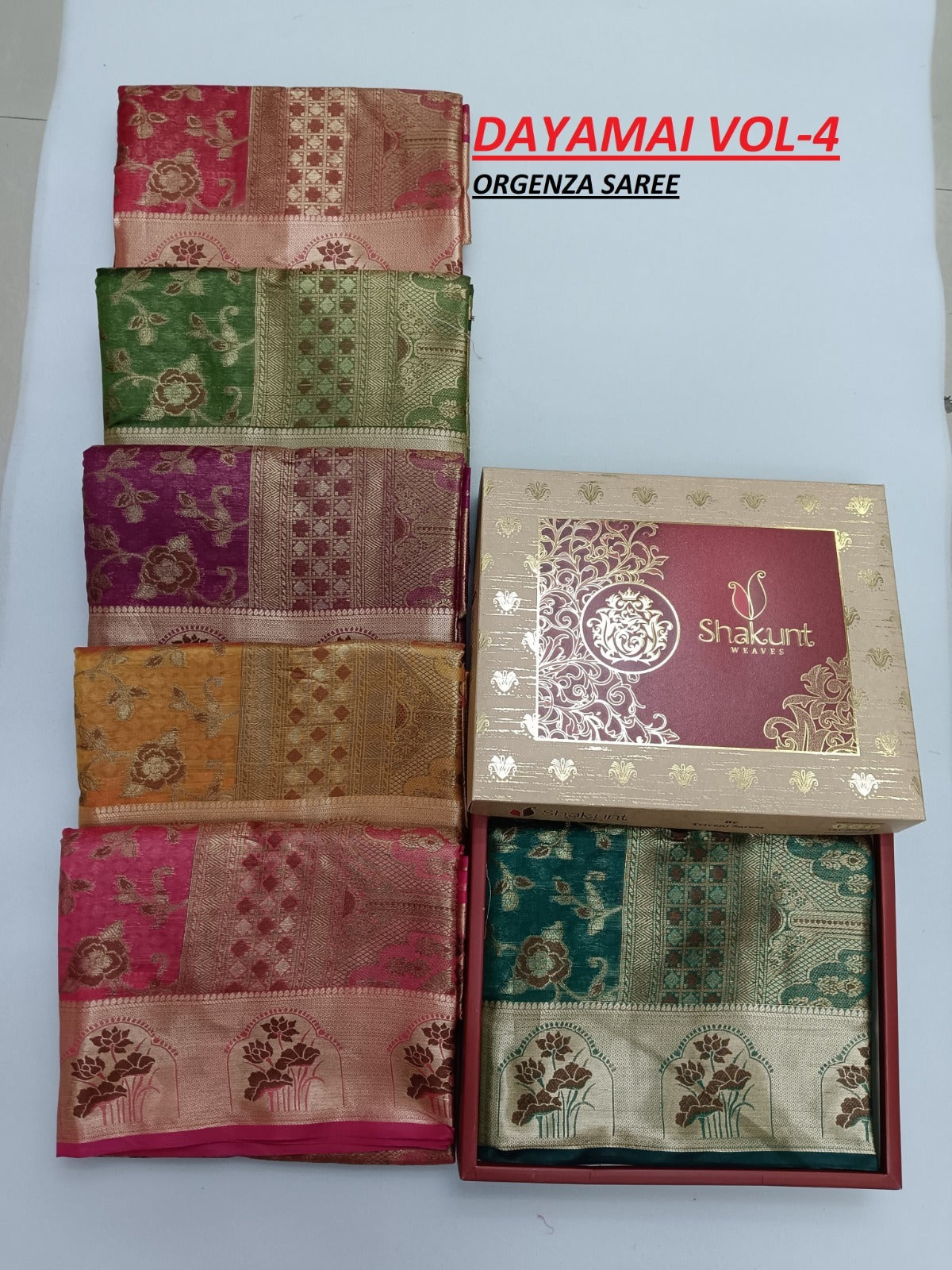 Dayamai Series Shakunt Organza Sarees Exporter India