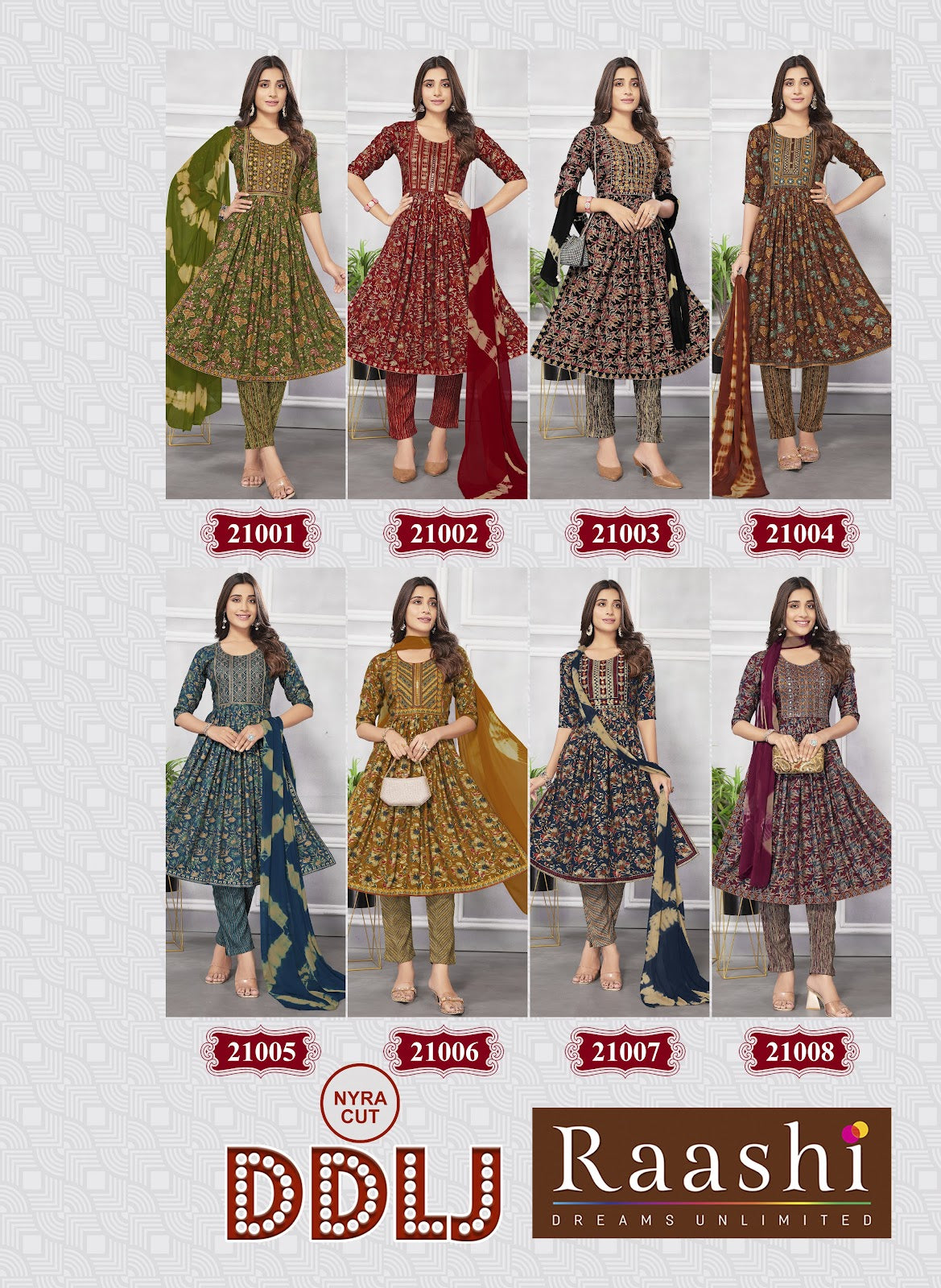 Ddlj Raashi Capsule Print Readymade Pant Style Suits