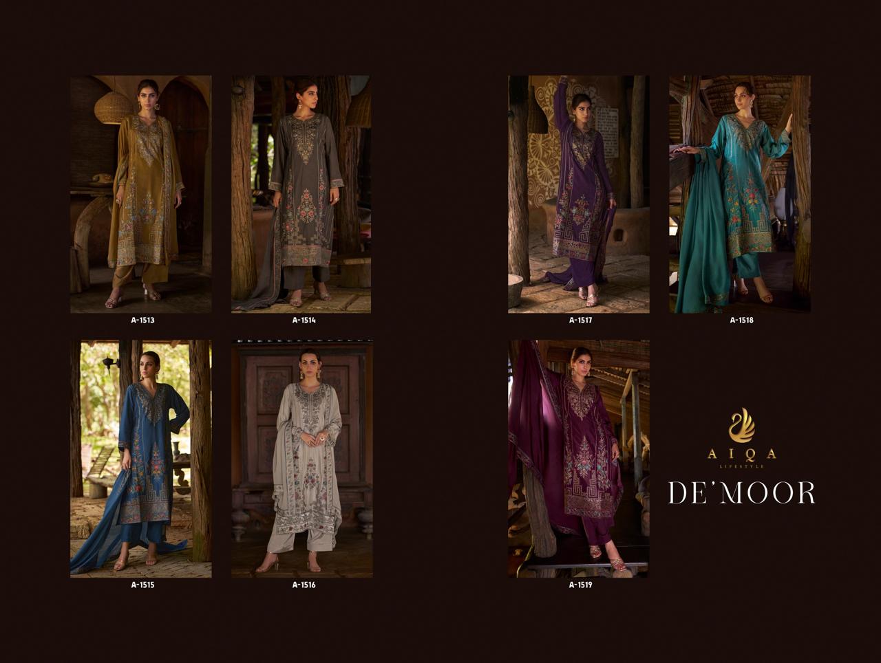 De Moor Aiqa Pure Bemberg Plazzo Style Suits Exporter India