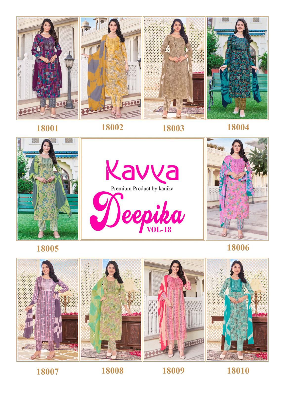 Deepika Vol 18 Kavya Capsule Readymade Pant Style Suits Exporter India