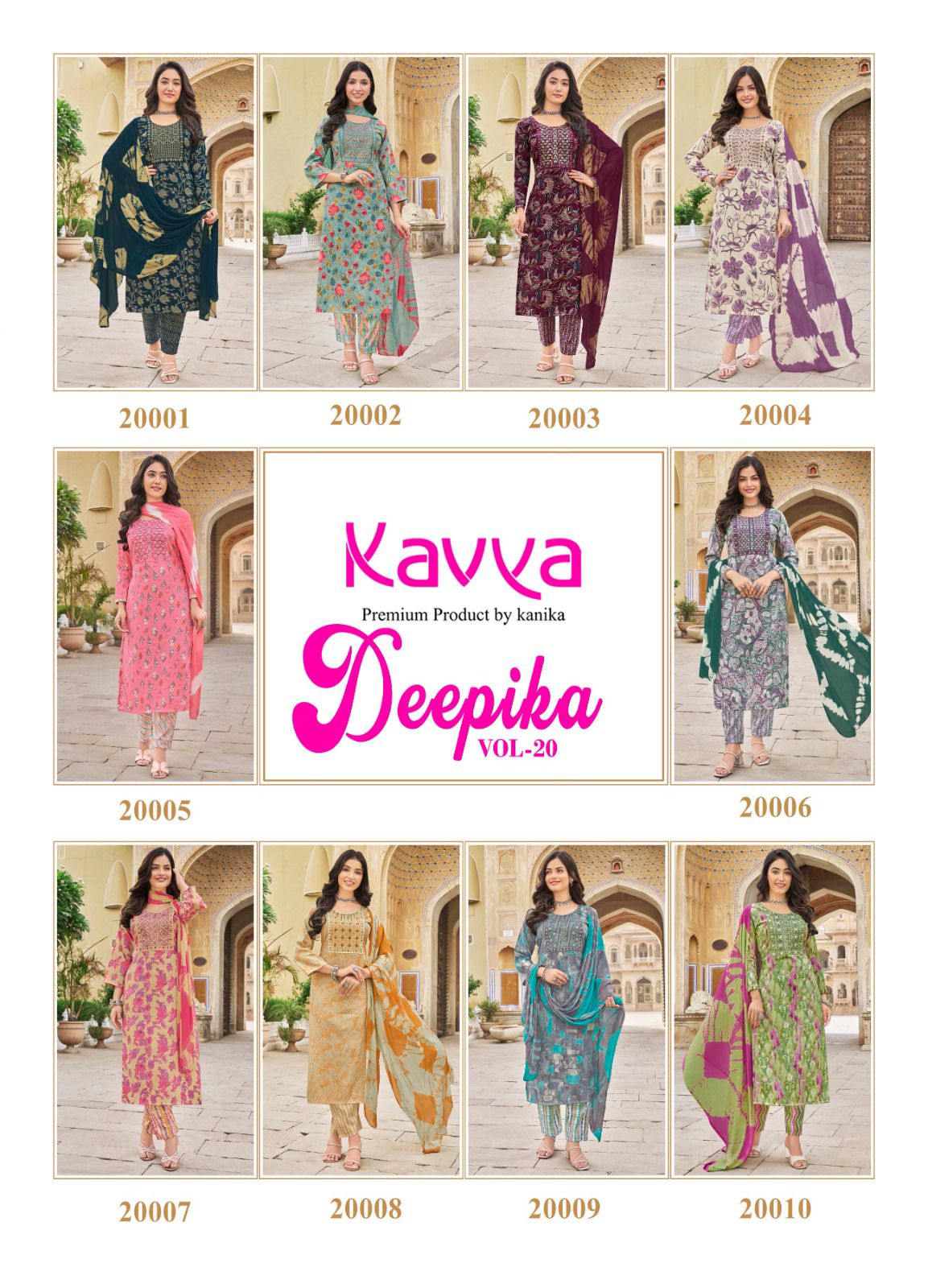 Deepika Vol 20 Kavya Capsule Readymade Pant Style Suits Wholesale Price