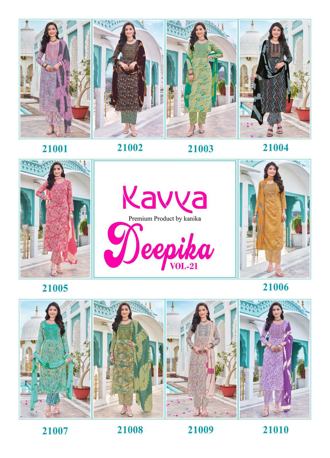 Deepika Vol 21 Kavya Capsule Readymade Pant Style Suits Wholesale Rate