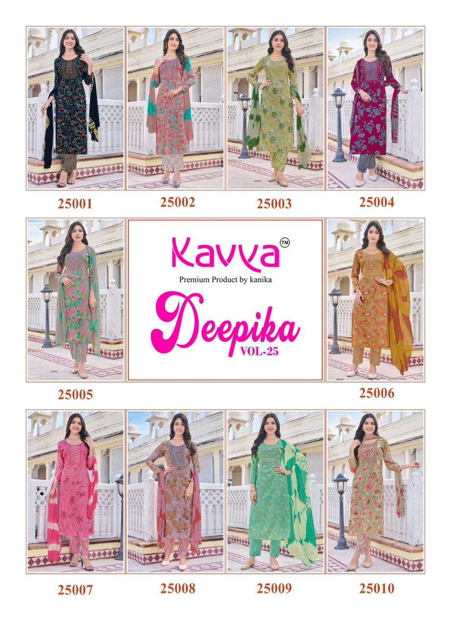Deepika Vol 25 Kavya Capsule Readymade Pant Style Suits Supplier Ahmedabad