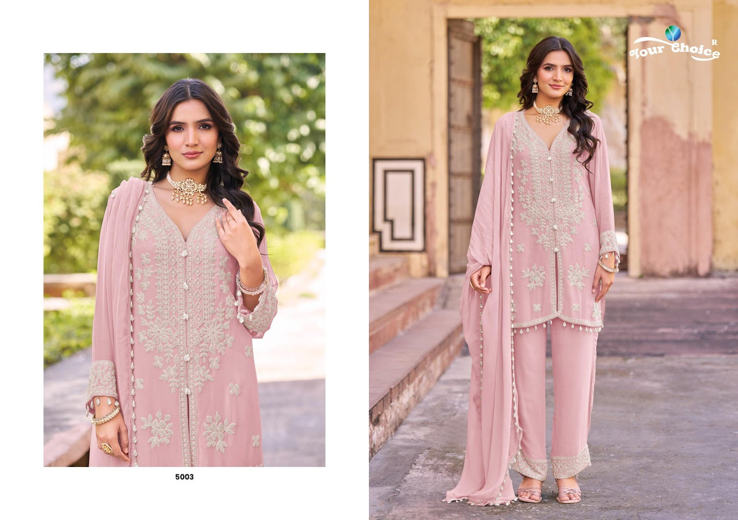 Delta Your Choice Chinnon Pakistani Readymade Suits Wholesale Price