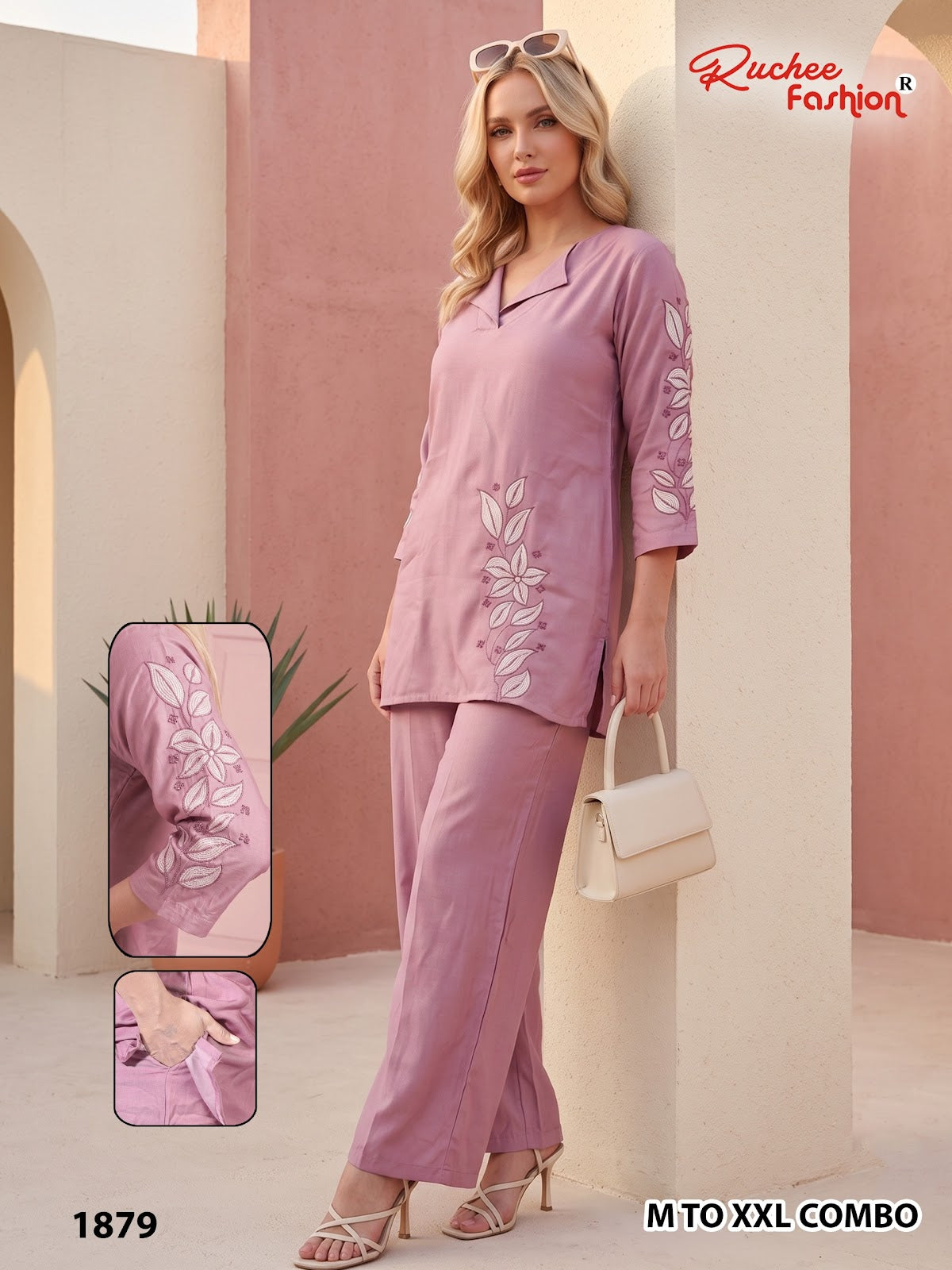 Denim 1876-1879 Ruchee Fashion Premium Co Ord Set Wholesale Price