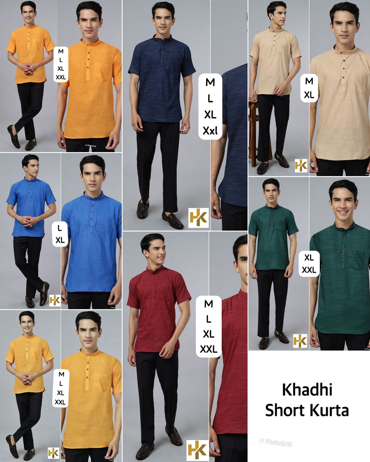 Desi Shorts Bluehills Khadi Cotton Mens Kurta
