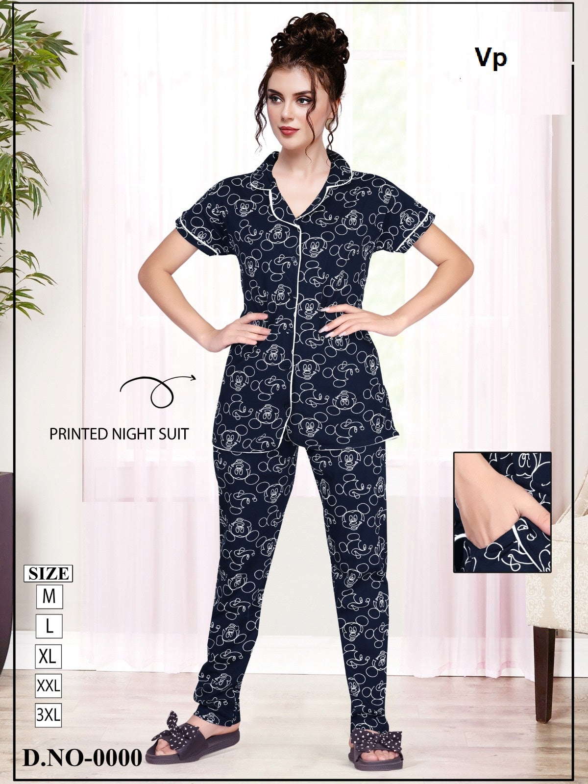 Design 0000 Chart 1 Vp Biowash Collar Night Suits Wholesaler Gujarat