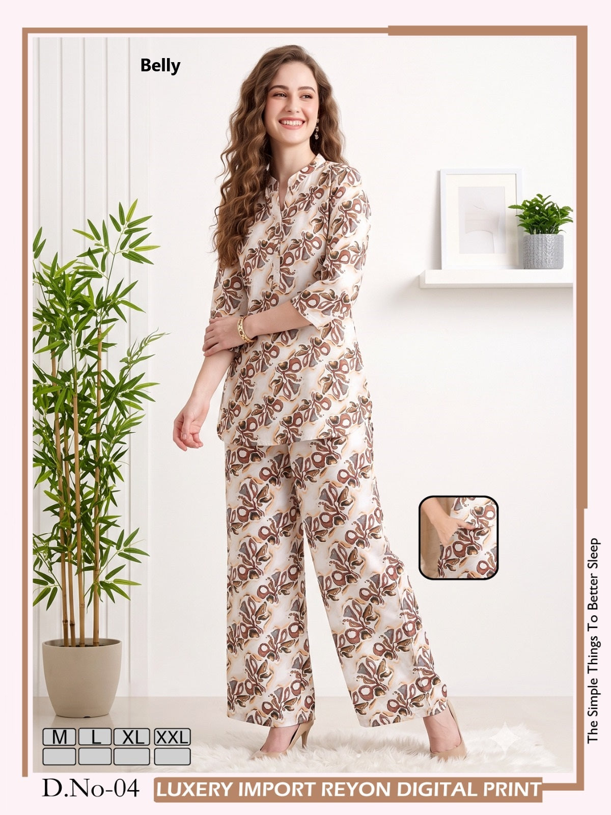 Design 01-06 Belly Reyon Co Ord Set Exporter