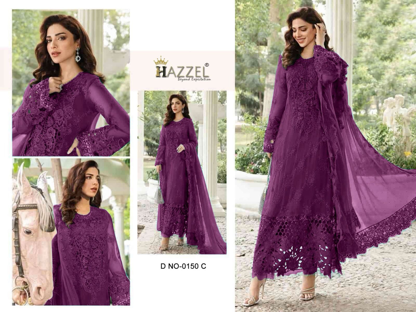 Design 0150 Hazzel Georgette Pakistani Salwar Suits Wholesaler India