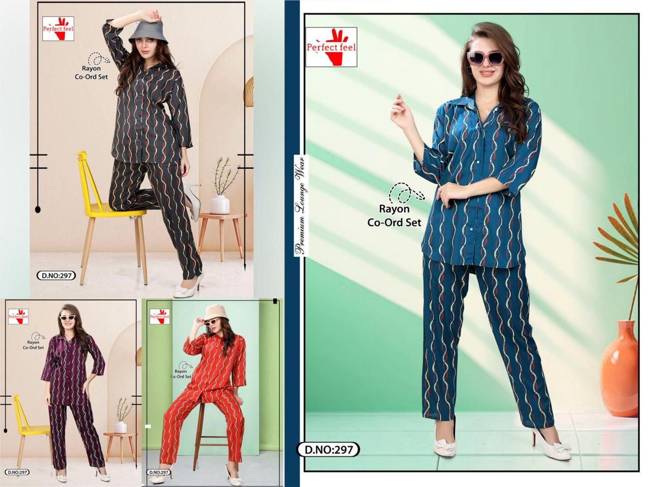 Design 030425 Perfect Feel Rayon Co Ord Set Supplier India