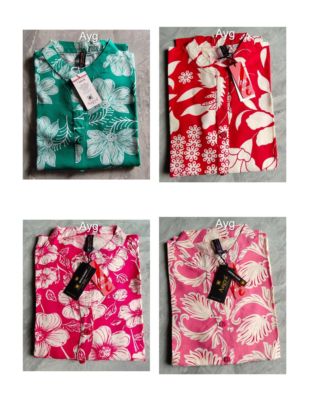 Design 031125 Ayg Liva Rayon Kurtis Supplier India