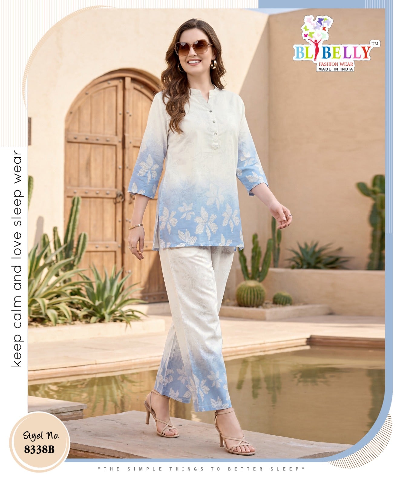 Design 060626 Belly Rayon 24Kg Co Ord Set Supplier