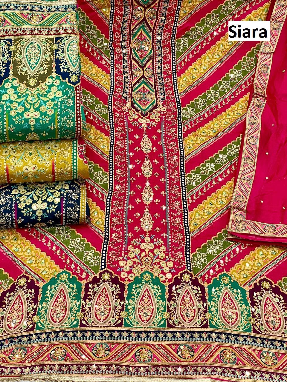 Design 0901 Siara Viscose Chinon Salwar Suits Supplier Ahmedabad