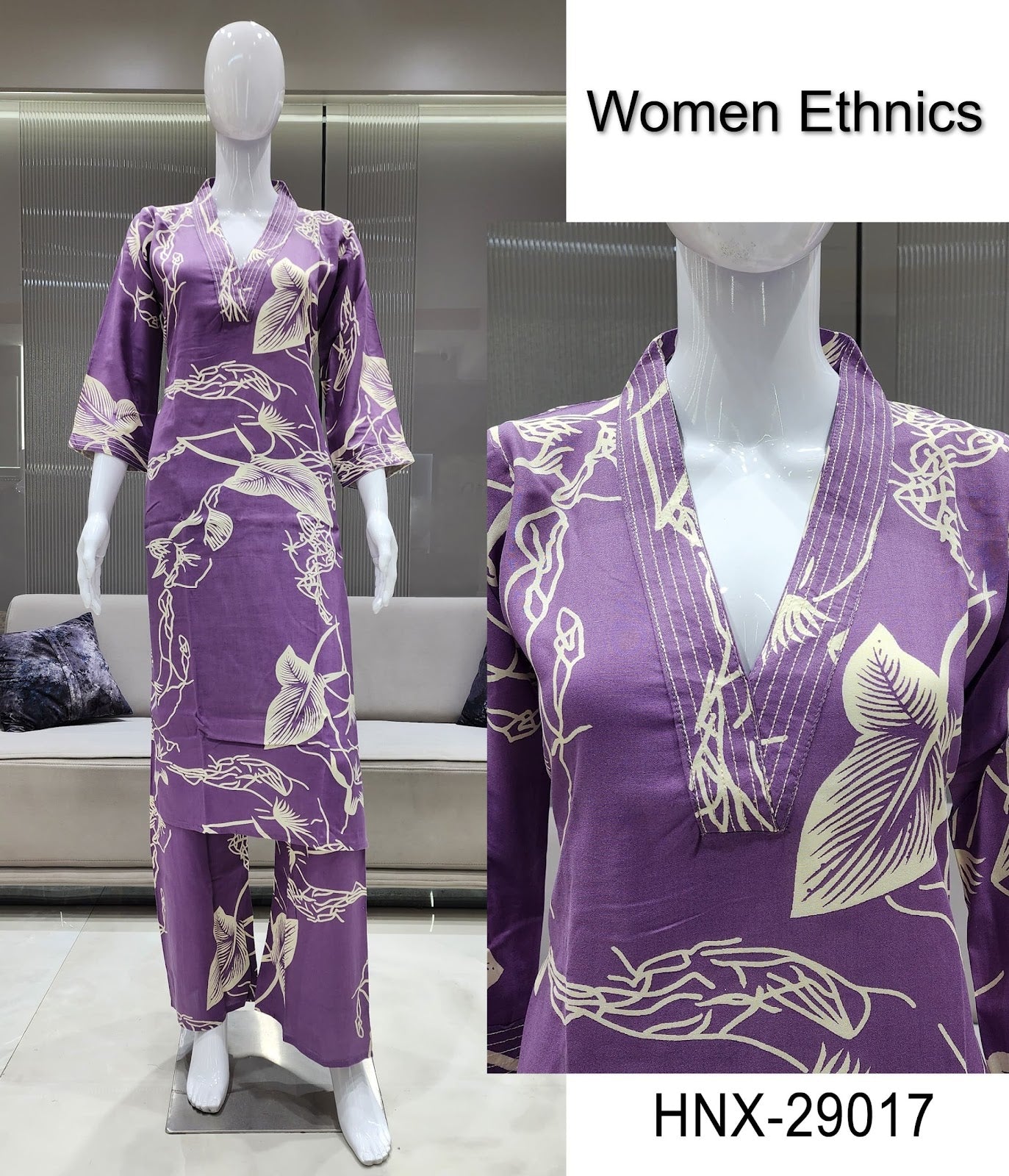 Design 090725 Women Ethnics Reyon Co Ord Set Wholesale