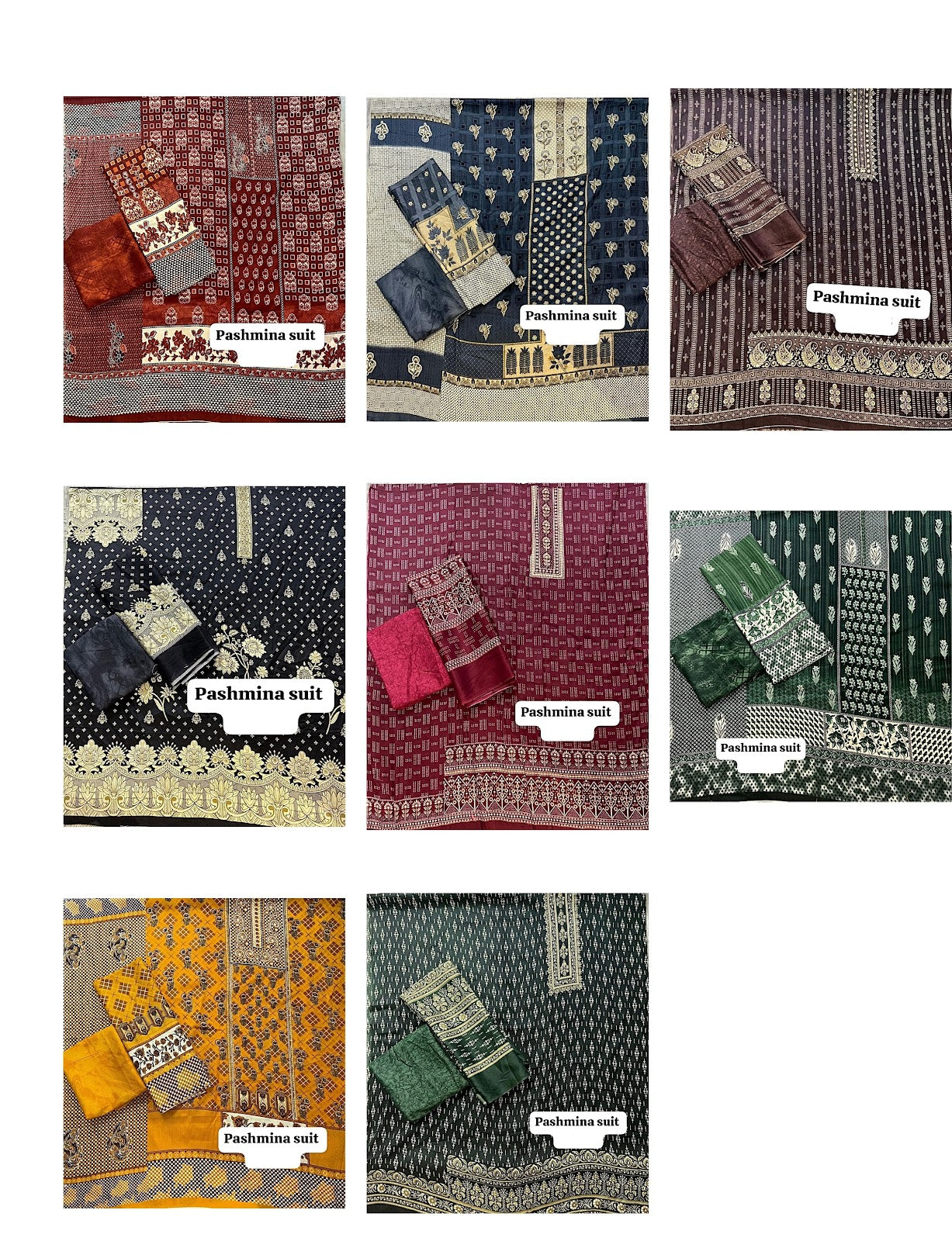 Design 091124 Sal Pashmina Suits Manufacturer
