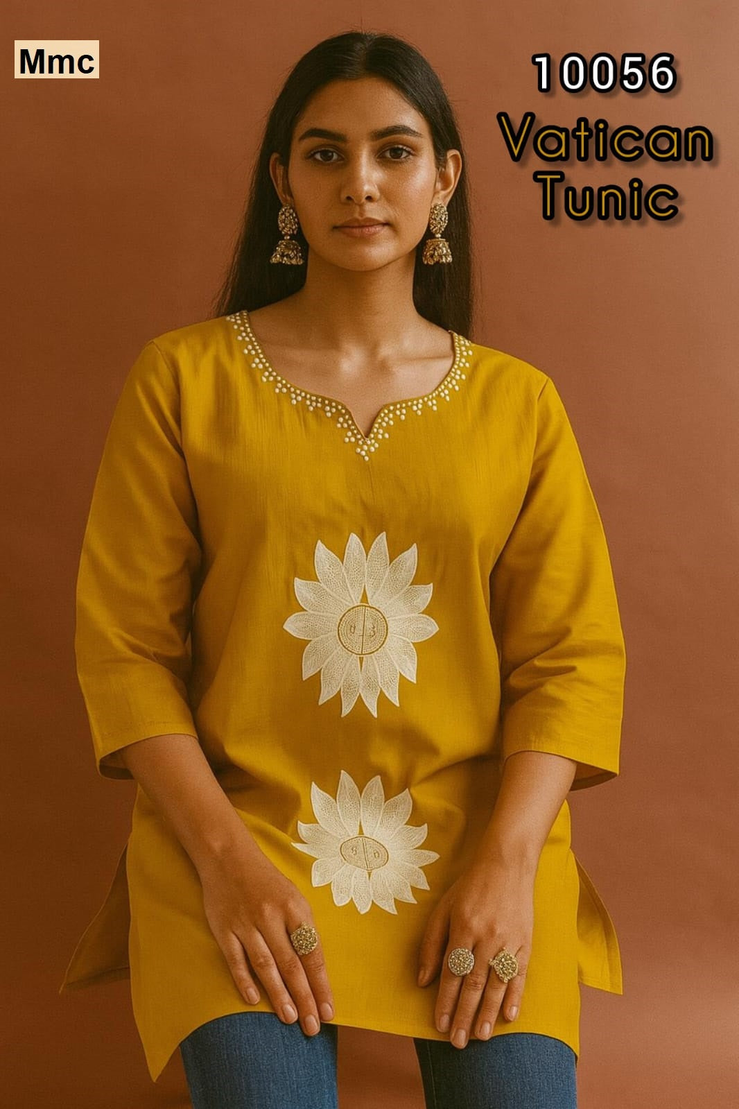 Design 10050-10057 Mmc Vatican Short Kurtis Exporter Ahmedabad