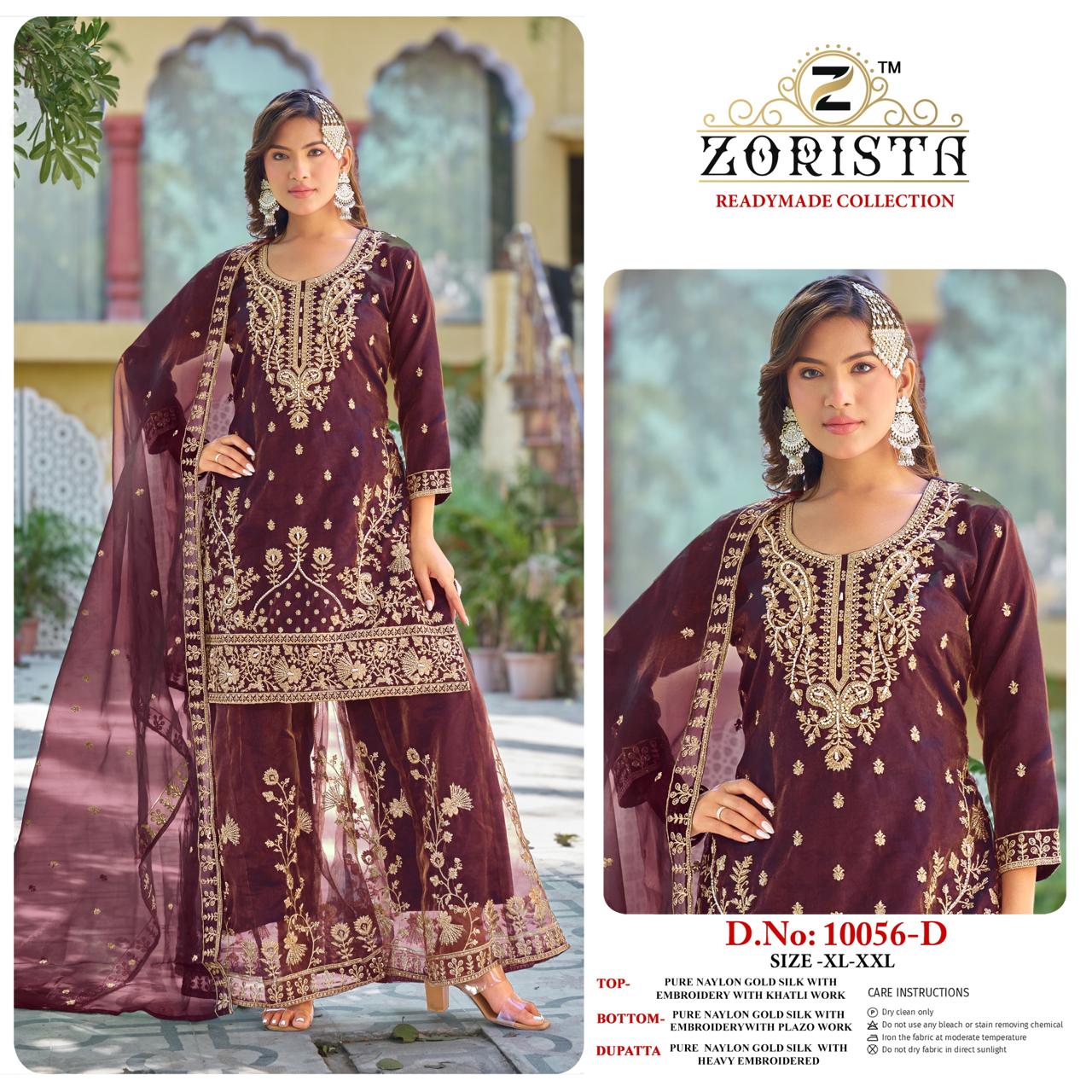 Design 10056 Zorista Nylon Pakistani Readymade Suits Wholesale Rate