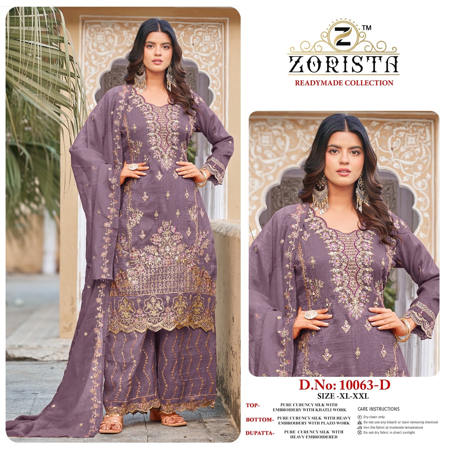 Design 10063 Zorista Crunchy Silk Pakistani Readymade Suits Wholesaler Ahmedabad