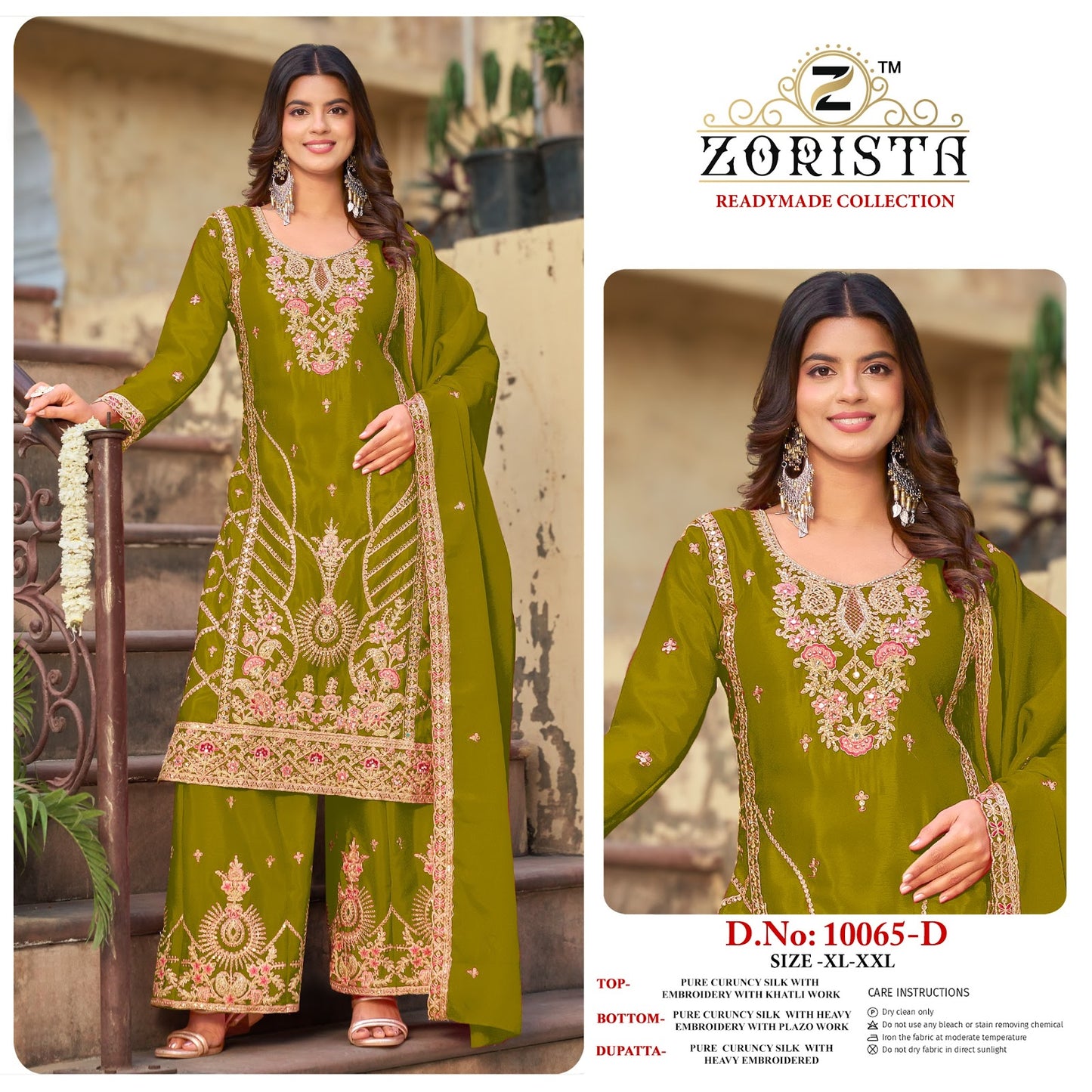 Design 10065 Zorista Chinnon Silk Pakistani Readymade Suits Manufacturer Ahmedabad