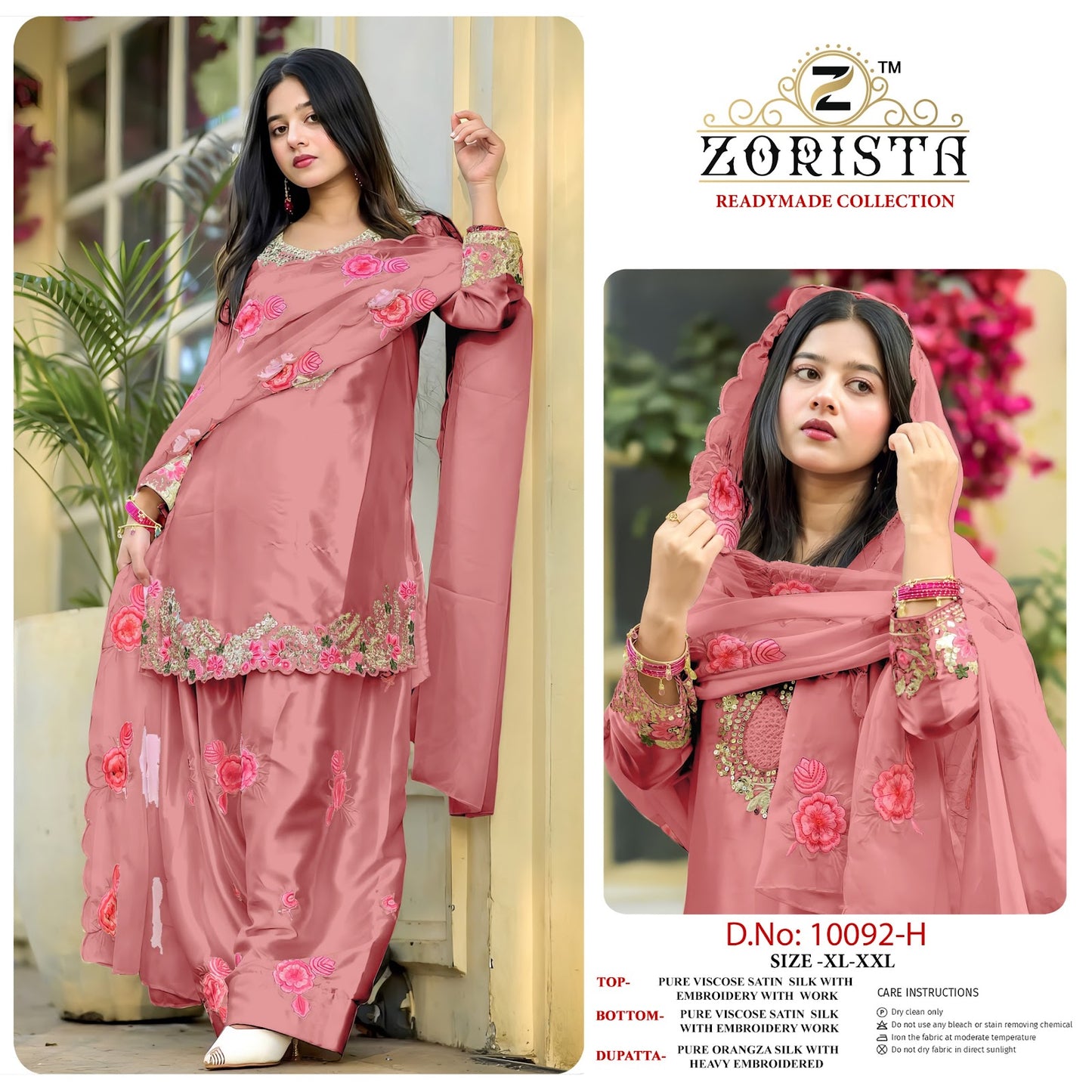 Design 10092 Efgh Zorista Satin Silk Pakistani Readymade Suits Supplier India