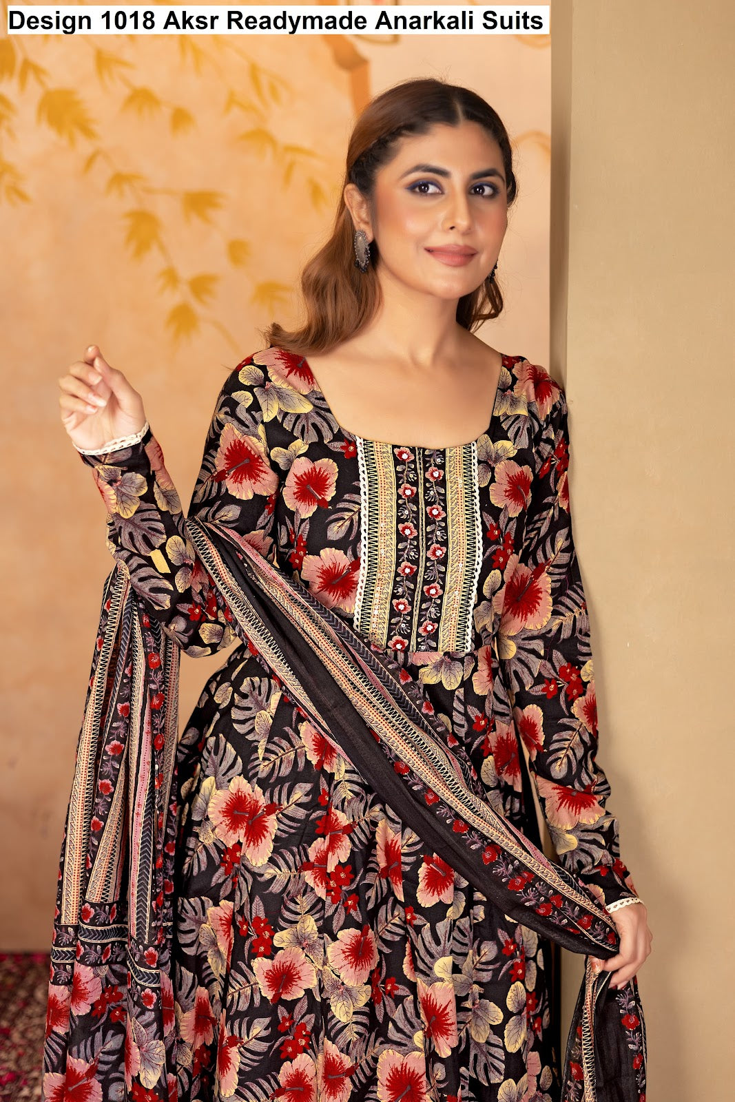 Design 1018 Aksr Cotton Readymade Anarkali Suits Exporter India