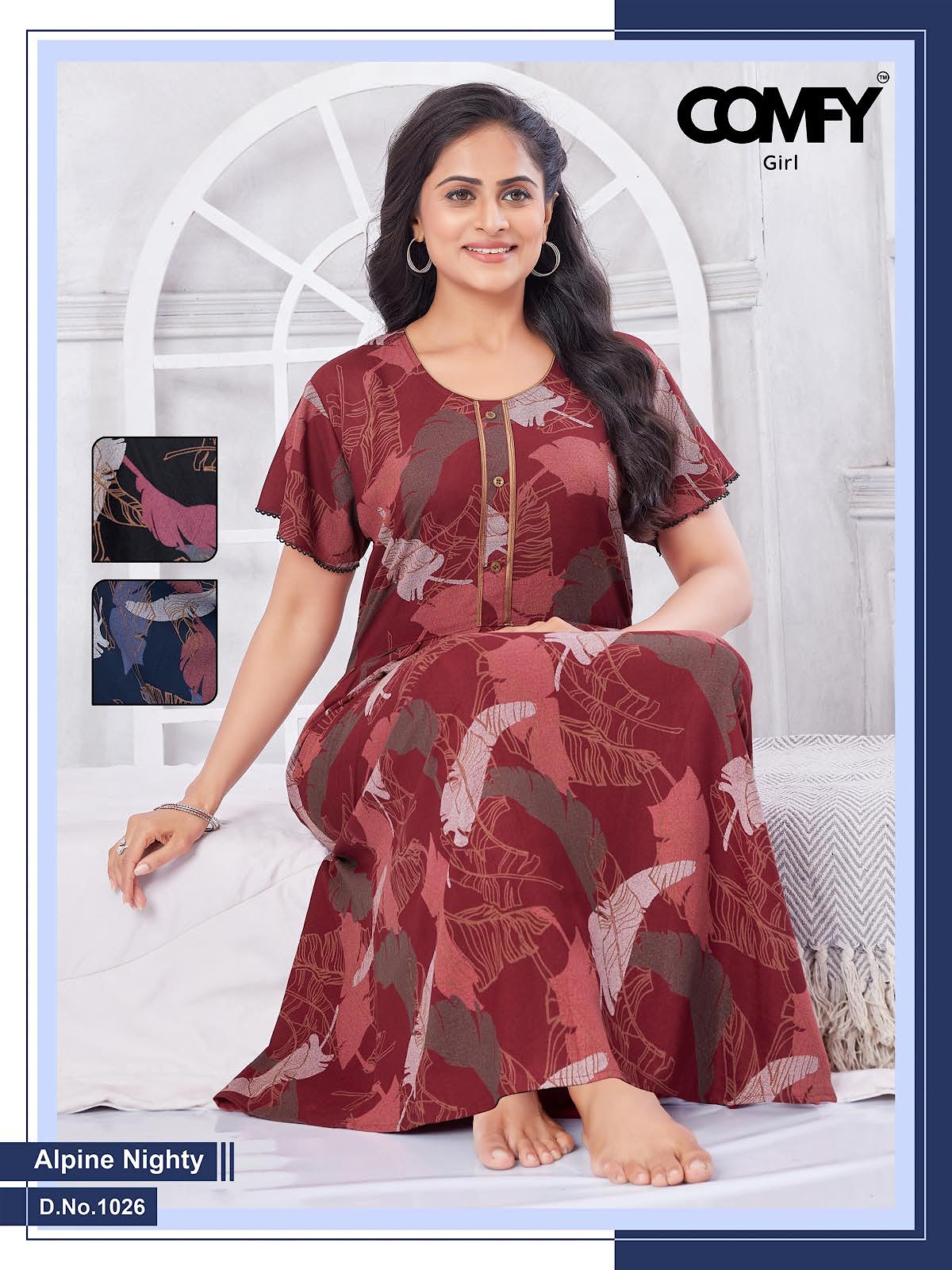 Design 1025-1026 Comfy Alpine Night Gowns Exporter