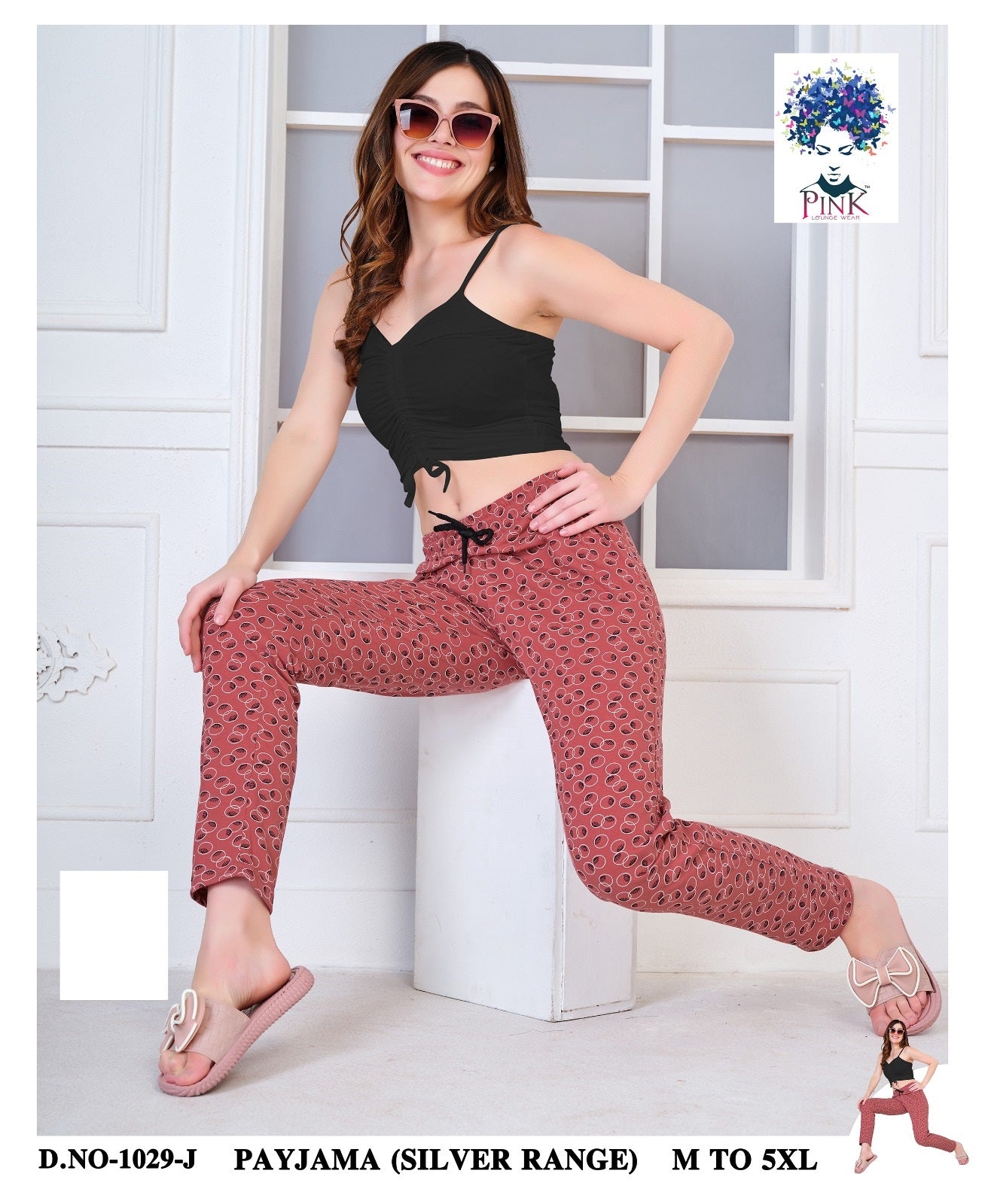 Design 1029 J Pink Women Night Lower Wholesaler