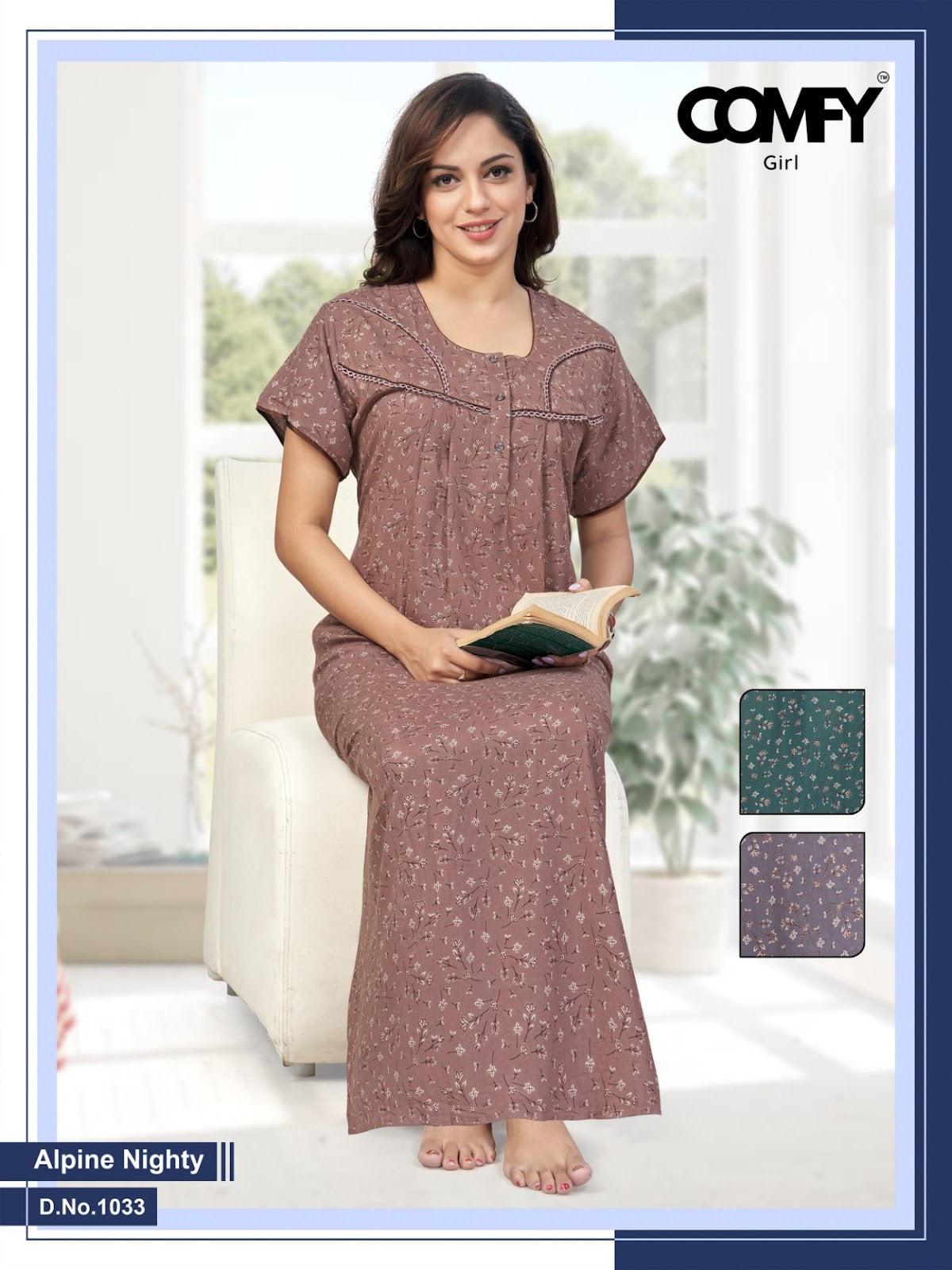 Design 1032-1033 Comfy Alpine Night Gowns Manufacturer Ahmedabad