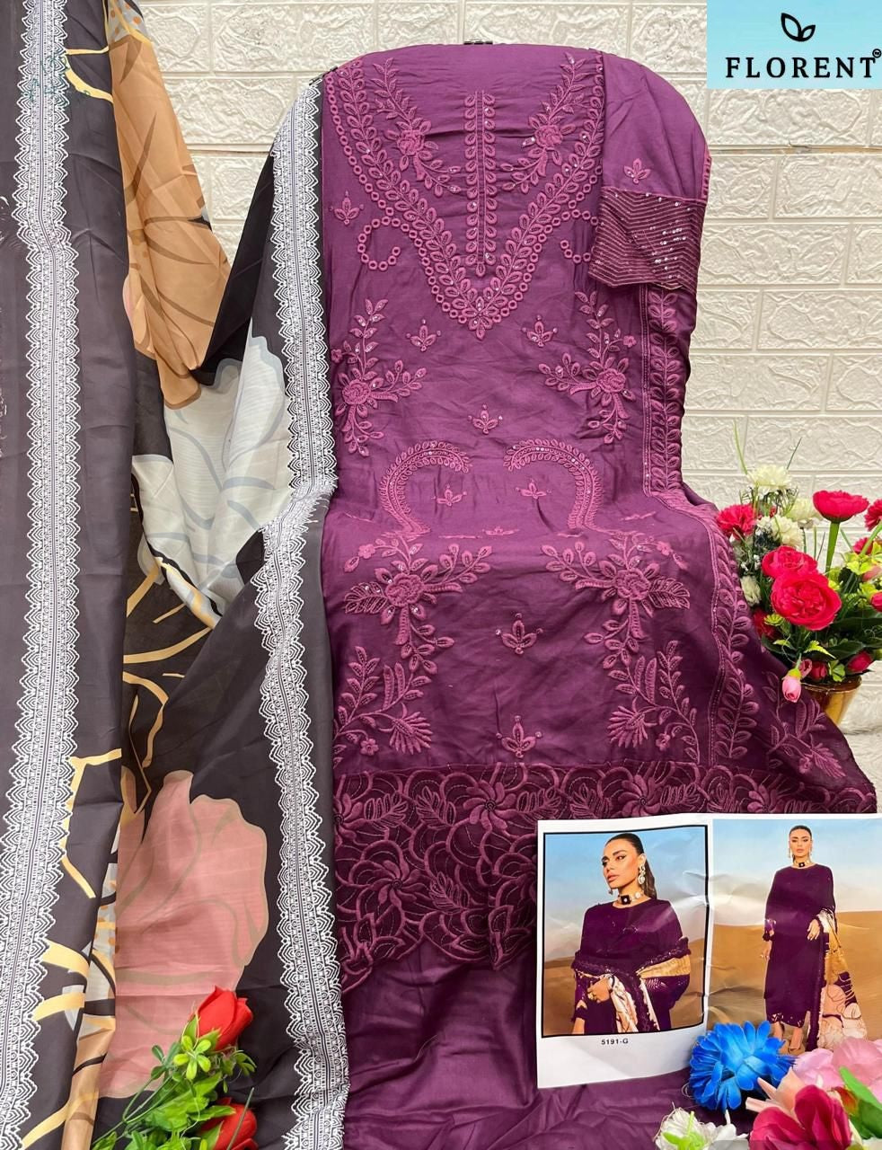 Design 1082 Florent Rayon Cotton Pakistani Salwar Suits Wholesale Rate