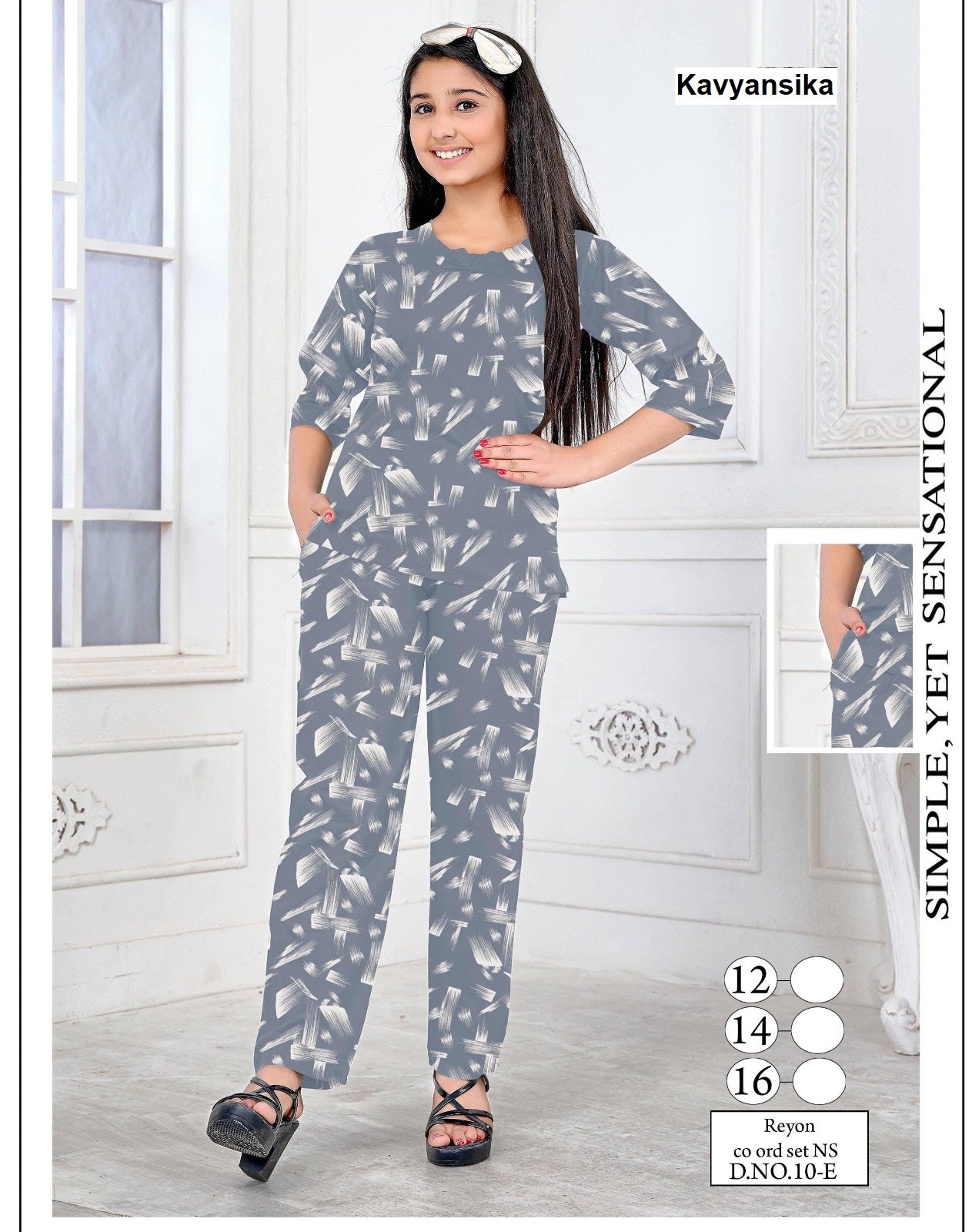 Design 10 Kavyansika Rayon 22Kg Girls Co Ord Set Supplier