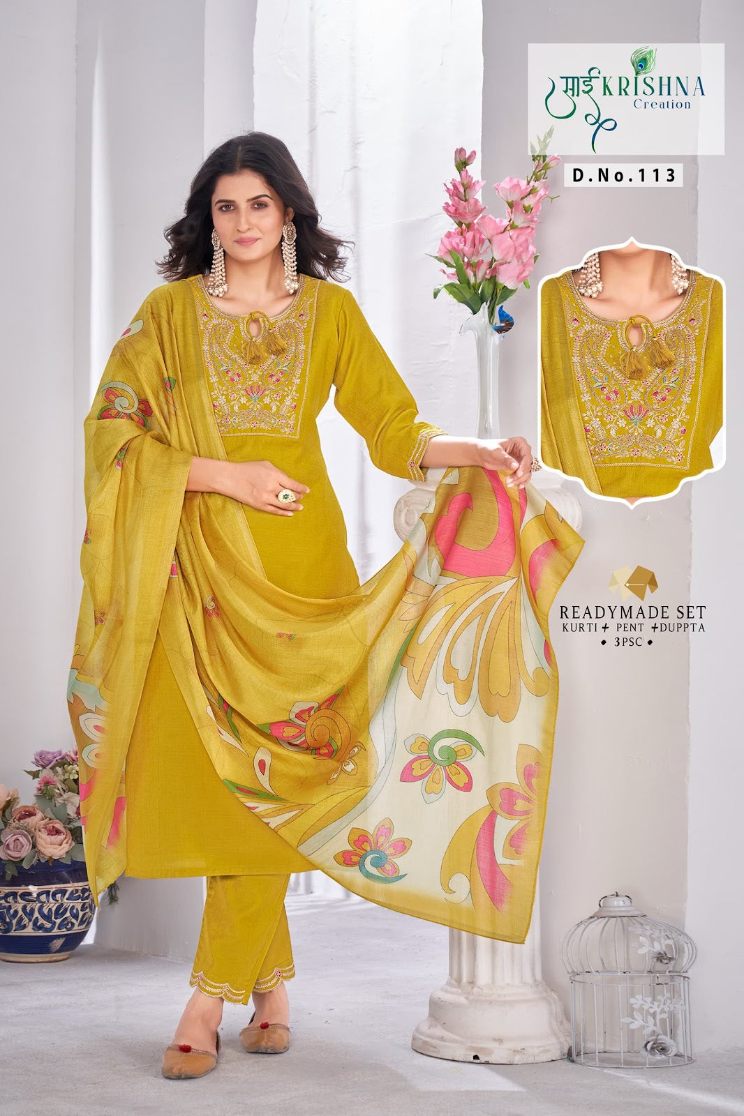 Design 111-113 Dzi Vetican Readymade Pant Style Suits Exporter Ahmedabad