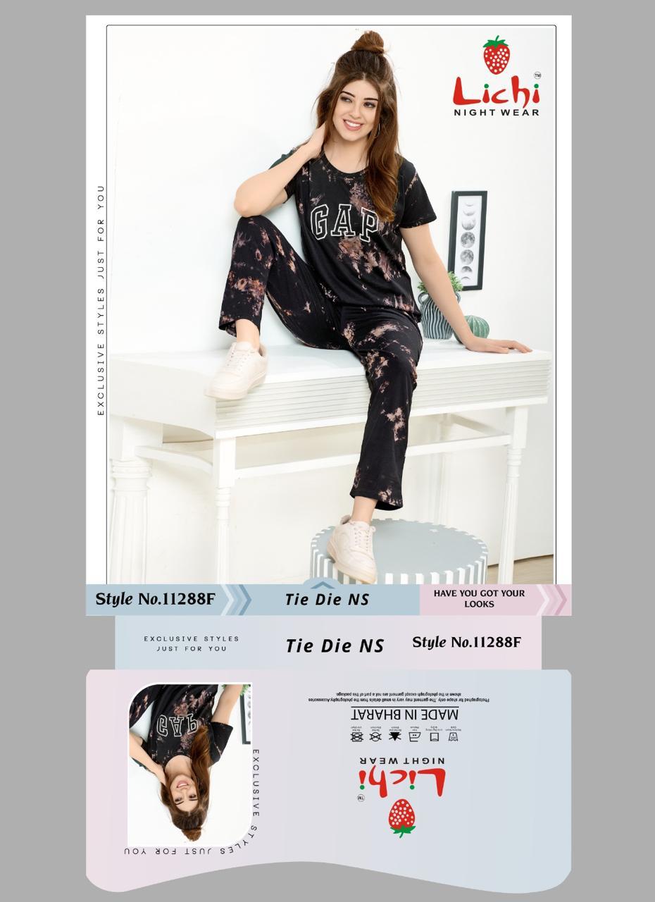 Design 11288 Lichi Hosiery Cotton Pyjama Night Suits Manufacturer