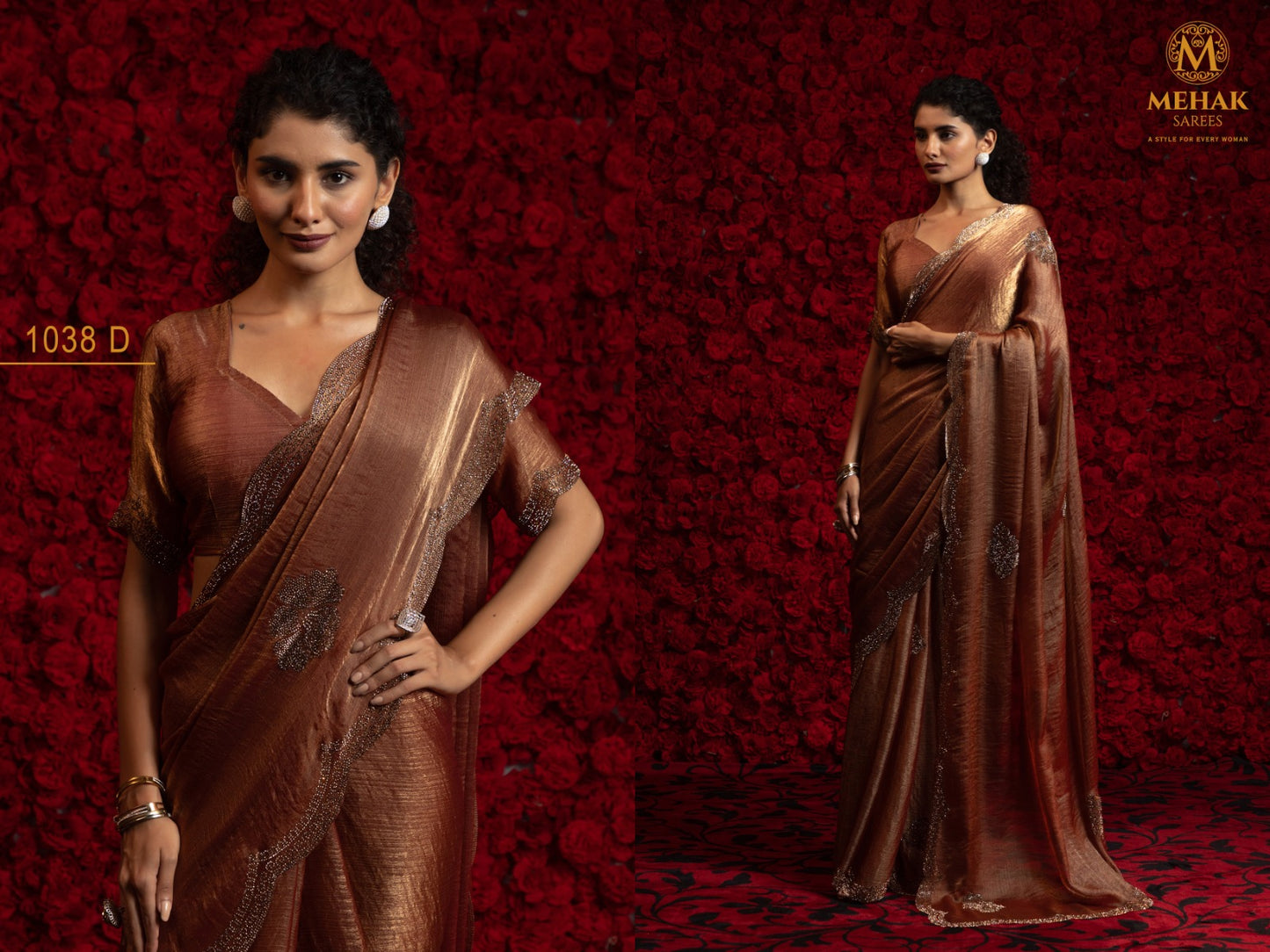 Design 1138A To 1138E Mehek Chiffon Sarees Supplier Gujarat