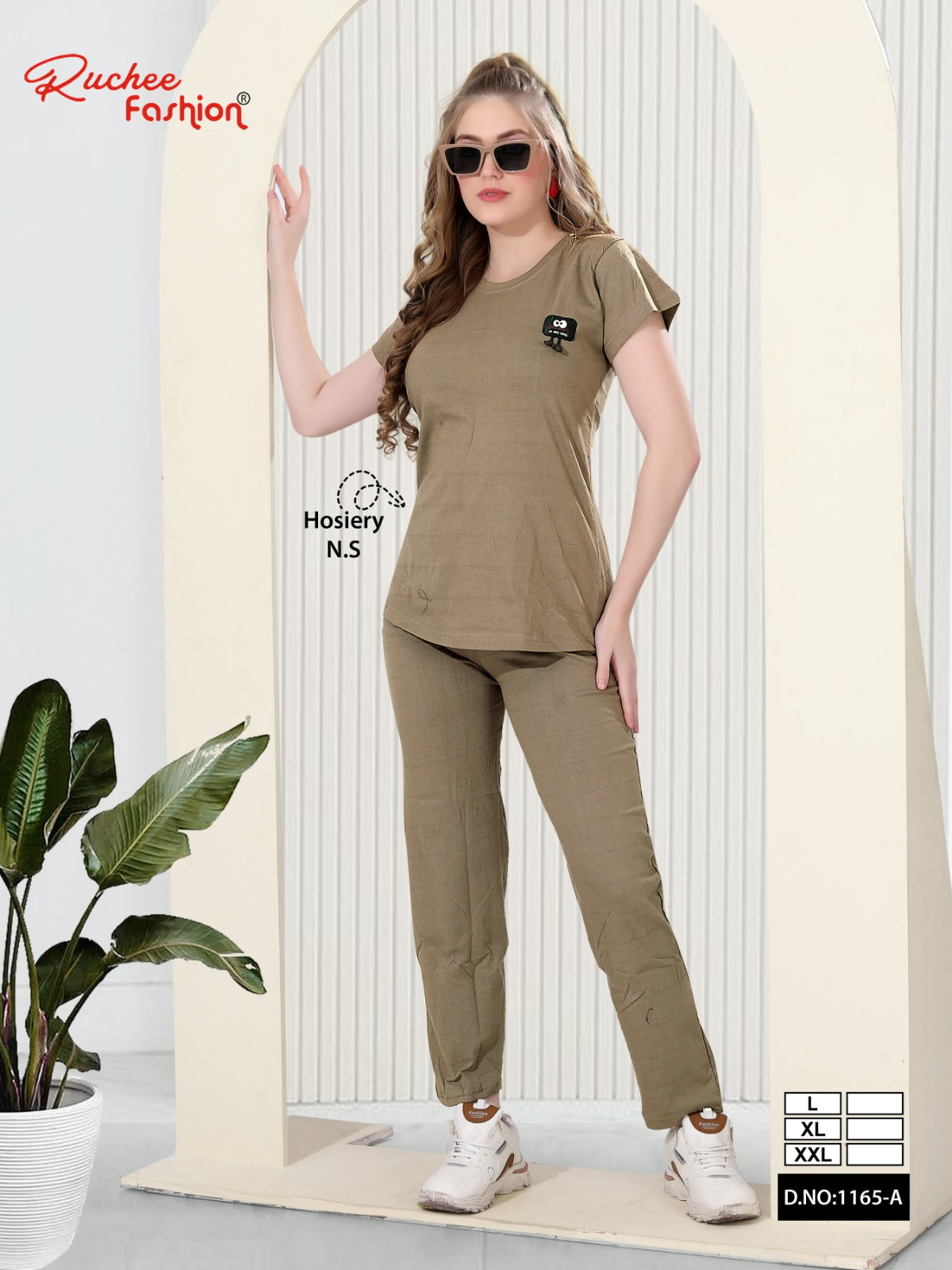Design 1165-A Ruchee Fashion Hosiery Pyjama Night Suits Wholesale Price